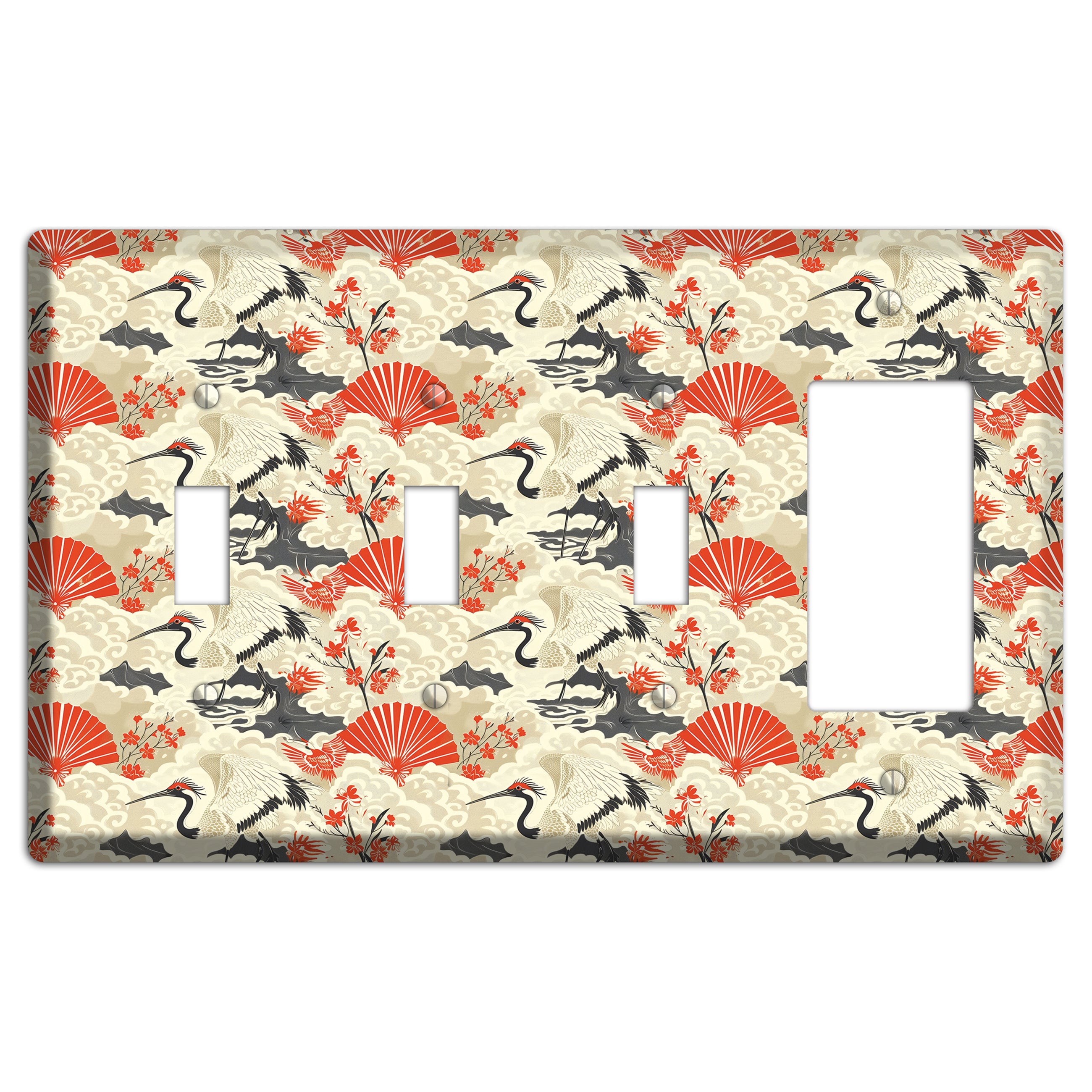 Vermillion Mist Reverie 3 Toggle / Rocker Wallplate