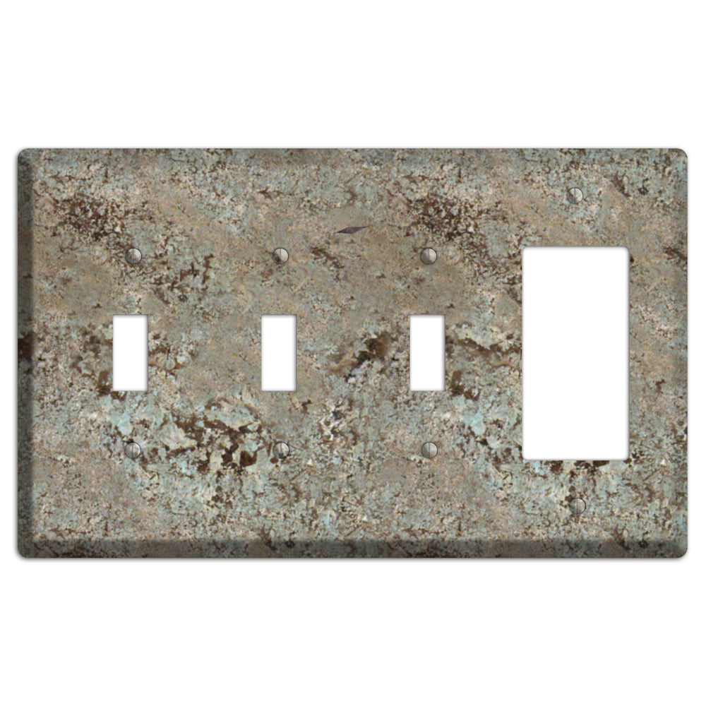 Delicatus White Granite 3 Toggle / Rocker Wallplate