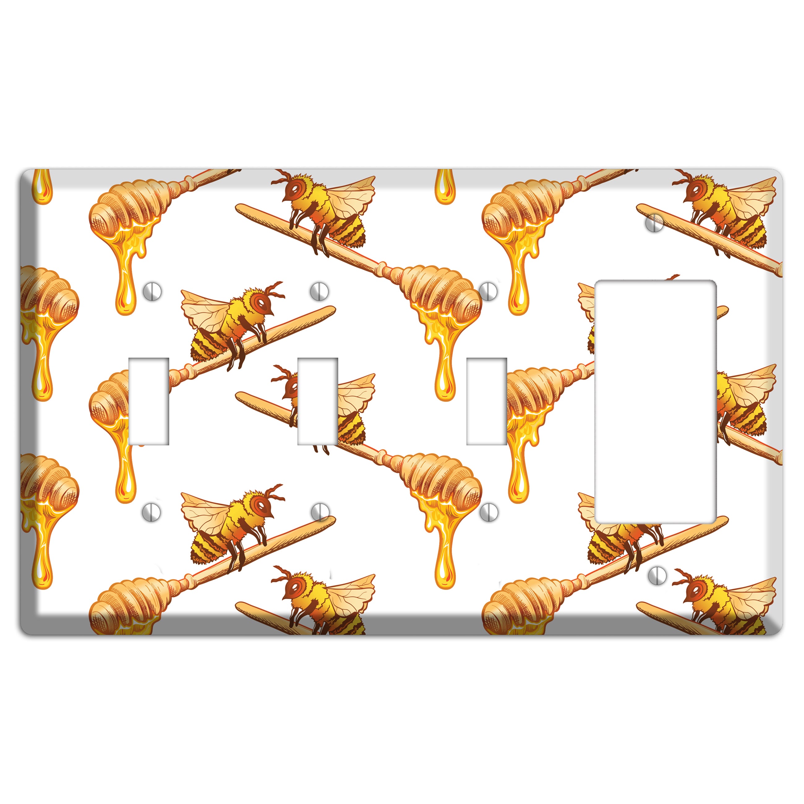 Honey Dipper Scatter 3 Toggle / Rocker Wallplate
