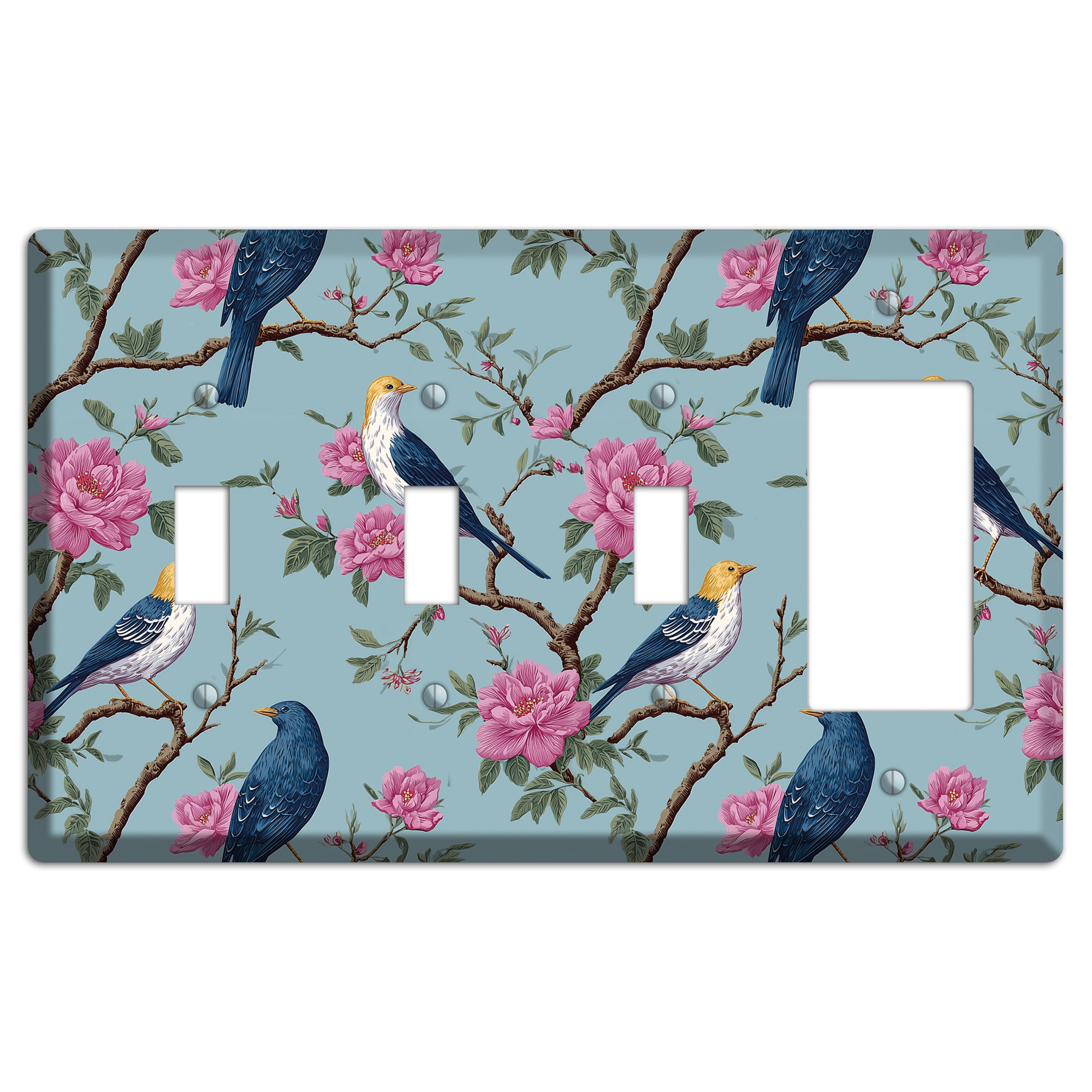 Blossom & Wing 3 Toggle / Rocker Wallplate