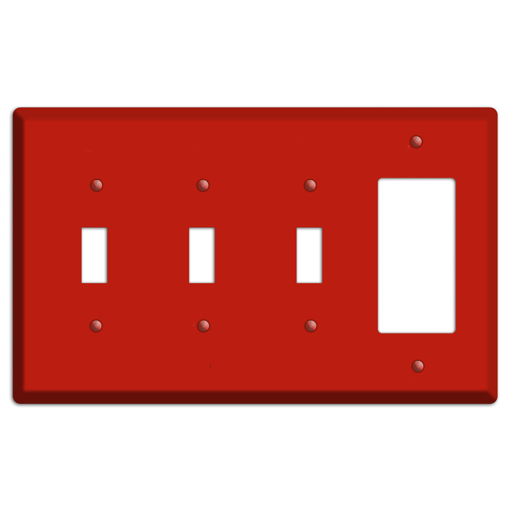 Baxter Simply Red 3 Toggle / Rocker Wallplate