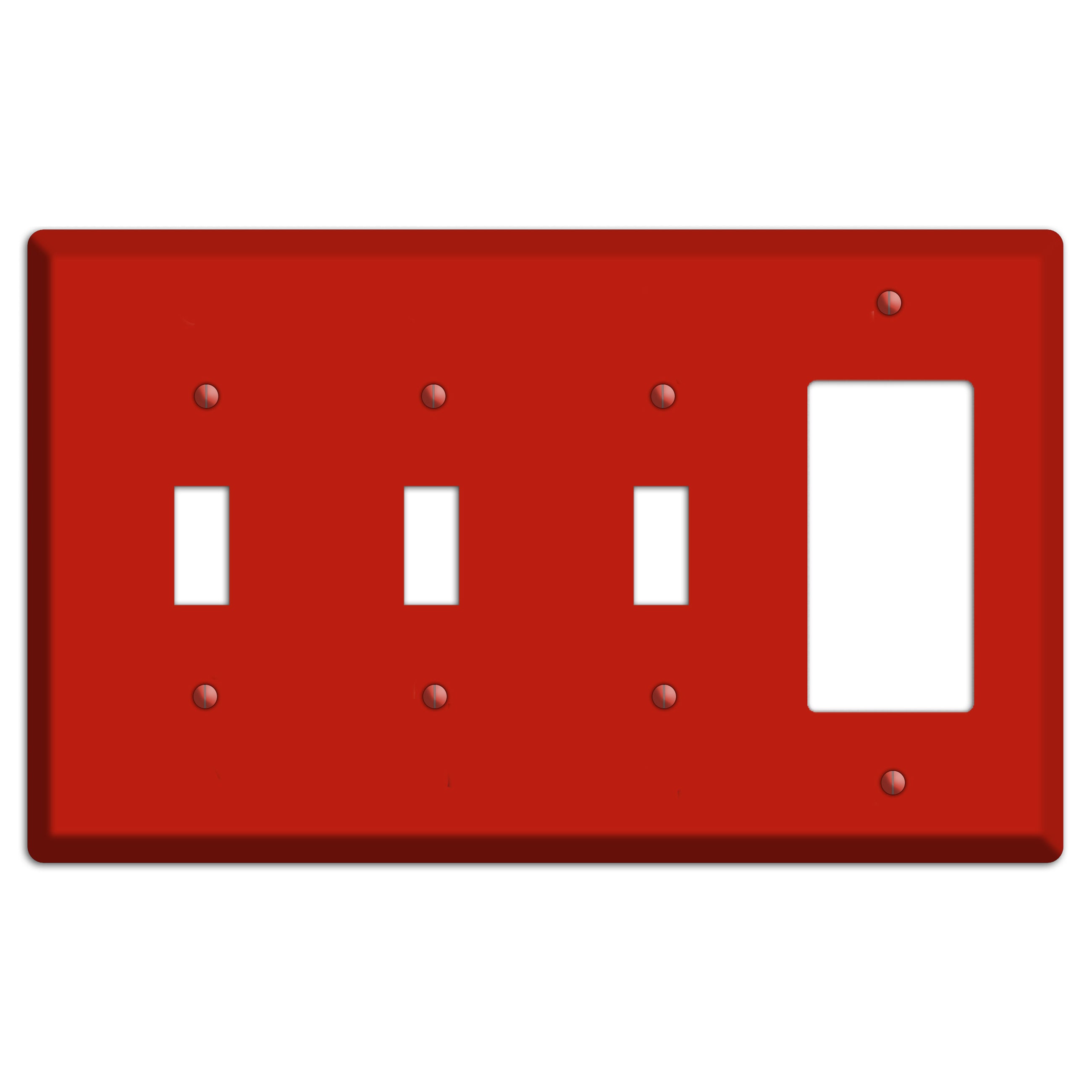 Baxter Simply Red 3 Toggle / Rocker Wallplate