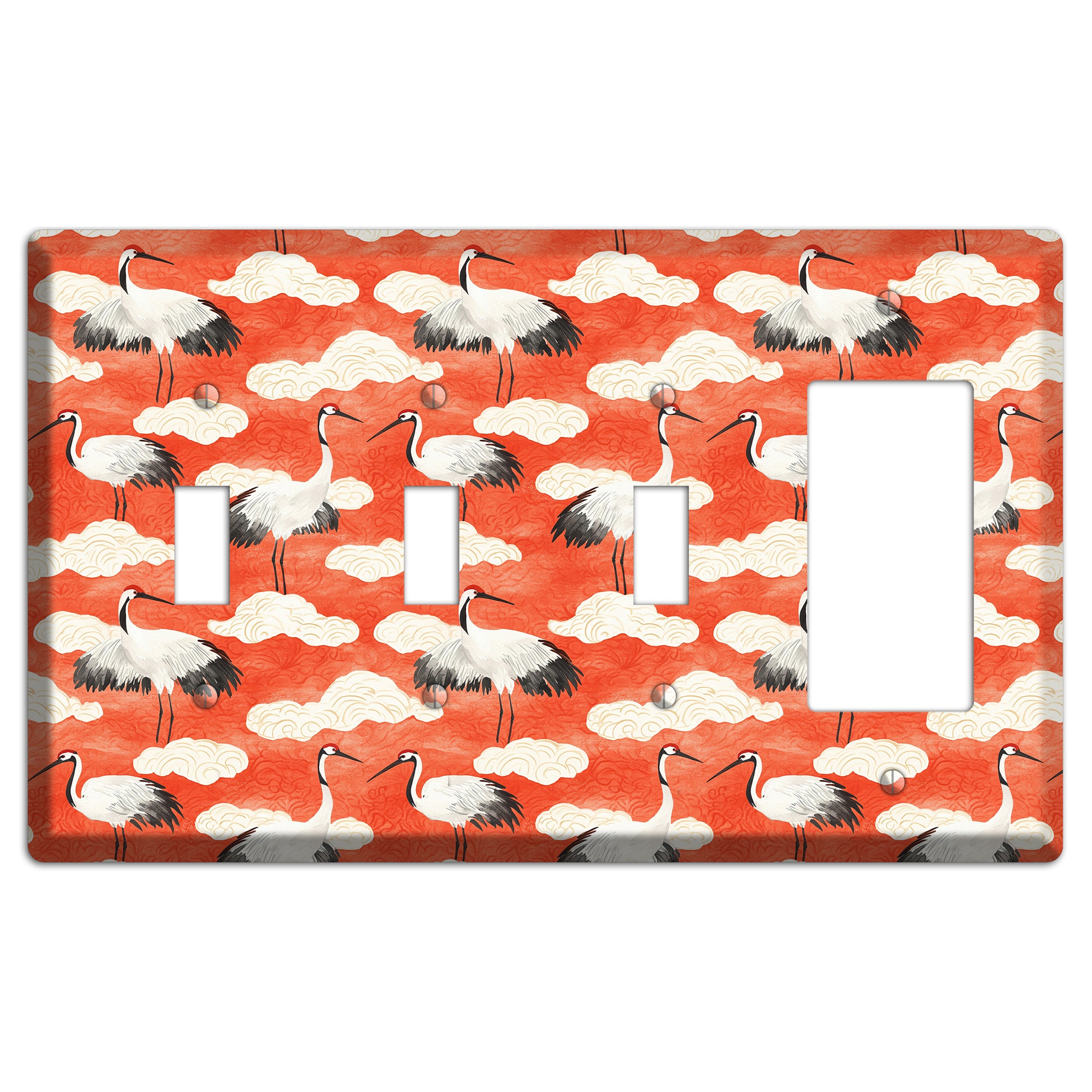Vermillion Cloud Ceremony 3 Toggle / Rocker Wallplate