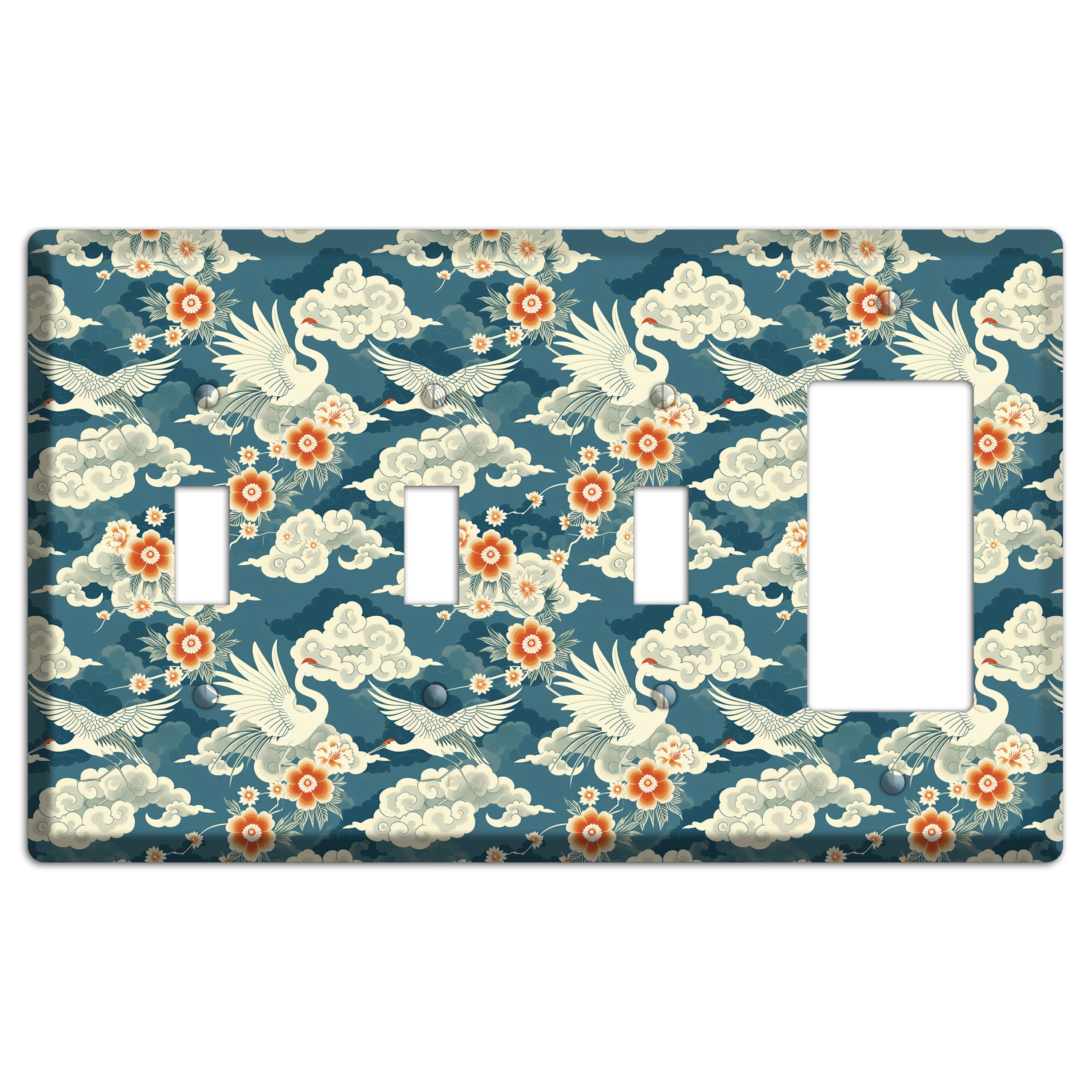 Teal Crane Ascendant 3 Toggle / Rocker Wallplate