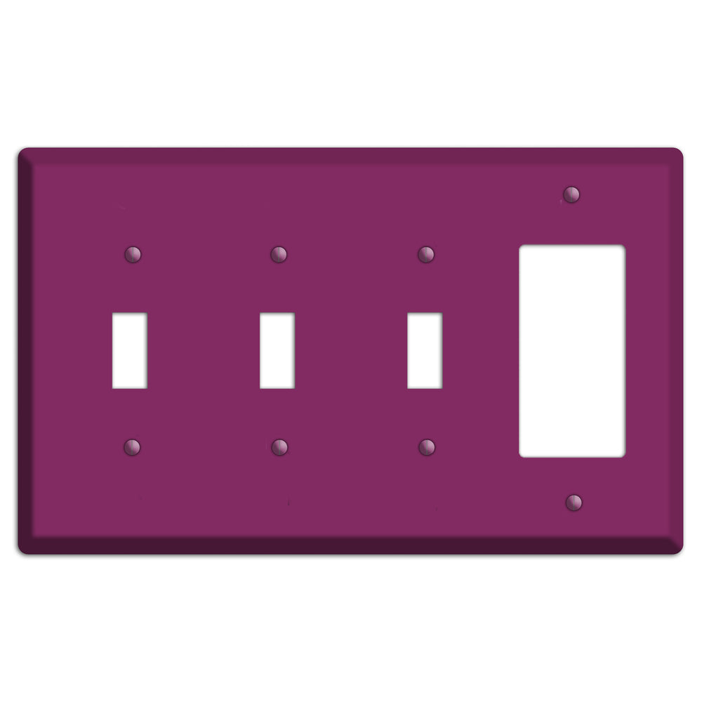 Baxter Plum Wine 3 Toggle / Rocker Wallplate