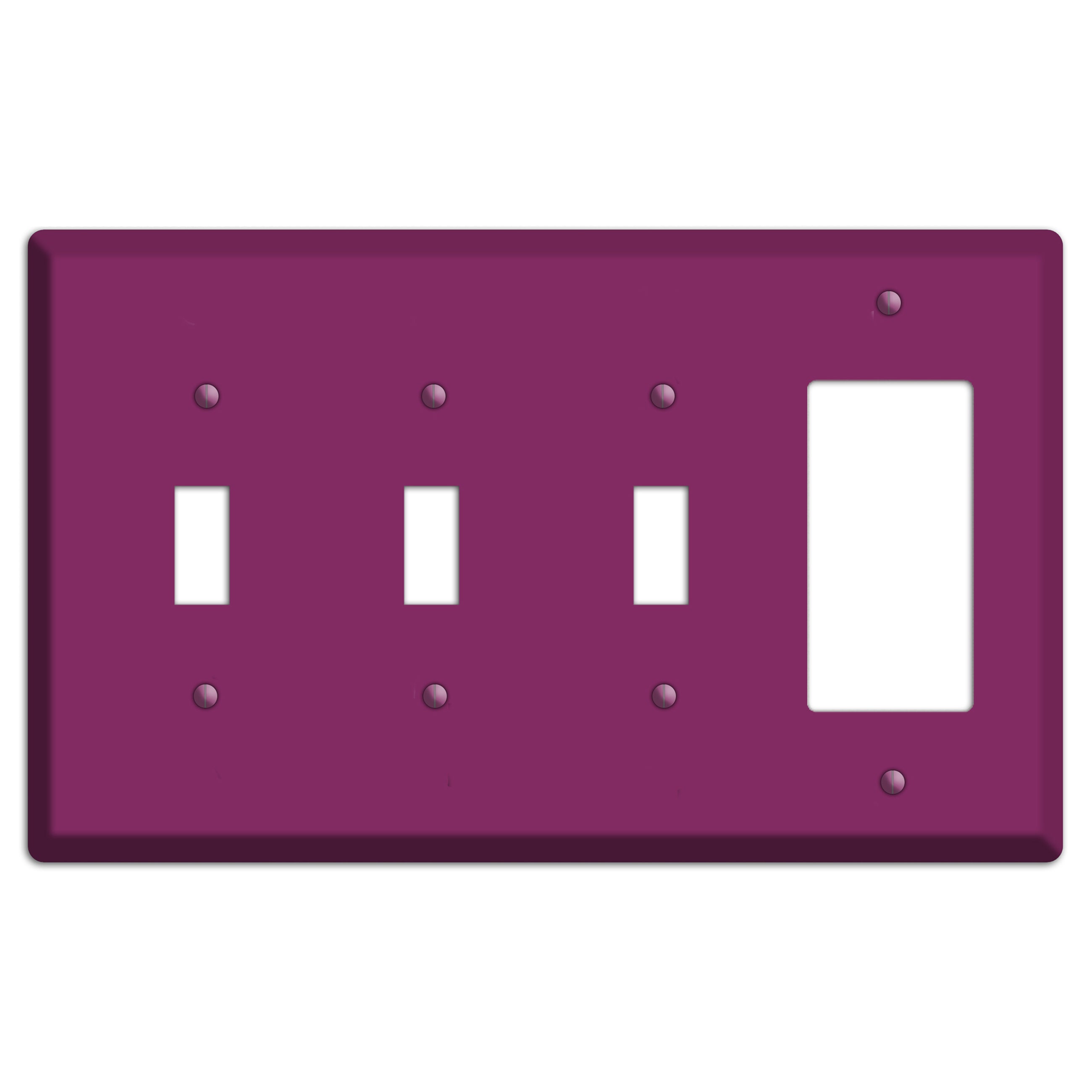 Baxter Plum Wine 3 Toggle / Rocker Wallplate