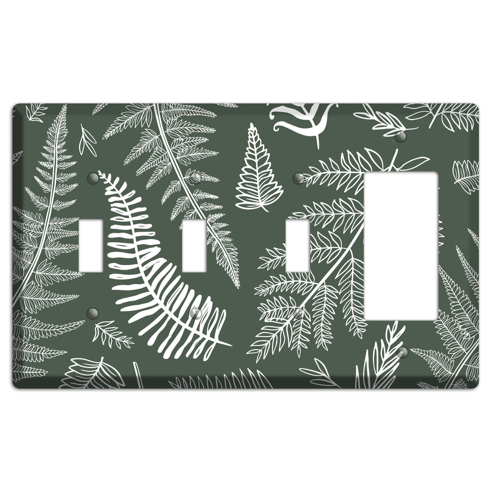 Forest Floor Etching 3 Toggle / Rocker Wallplate