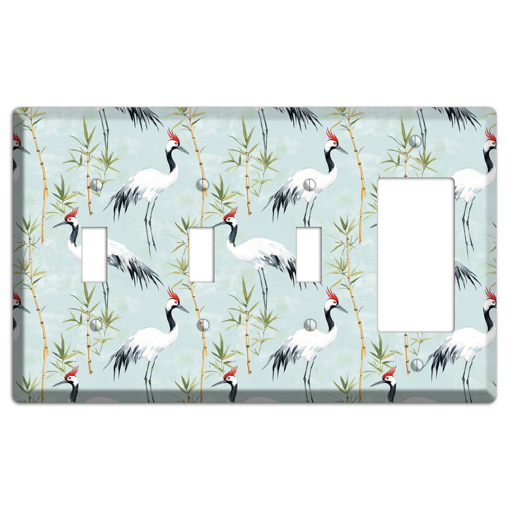 Celadon Bamboo Vigil 3 Toggle / Rocker Wallplate