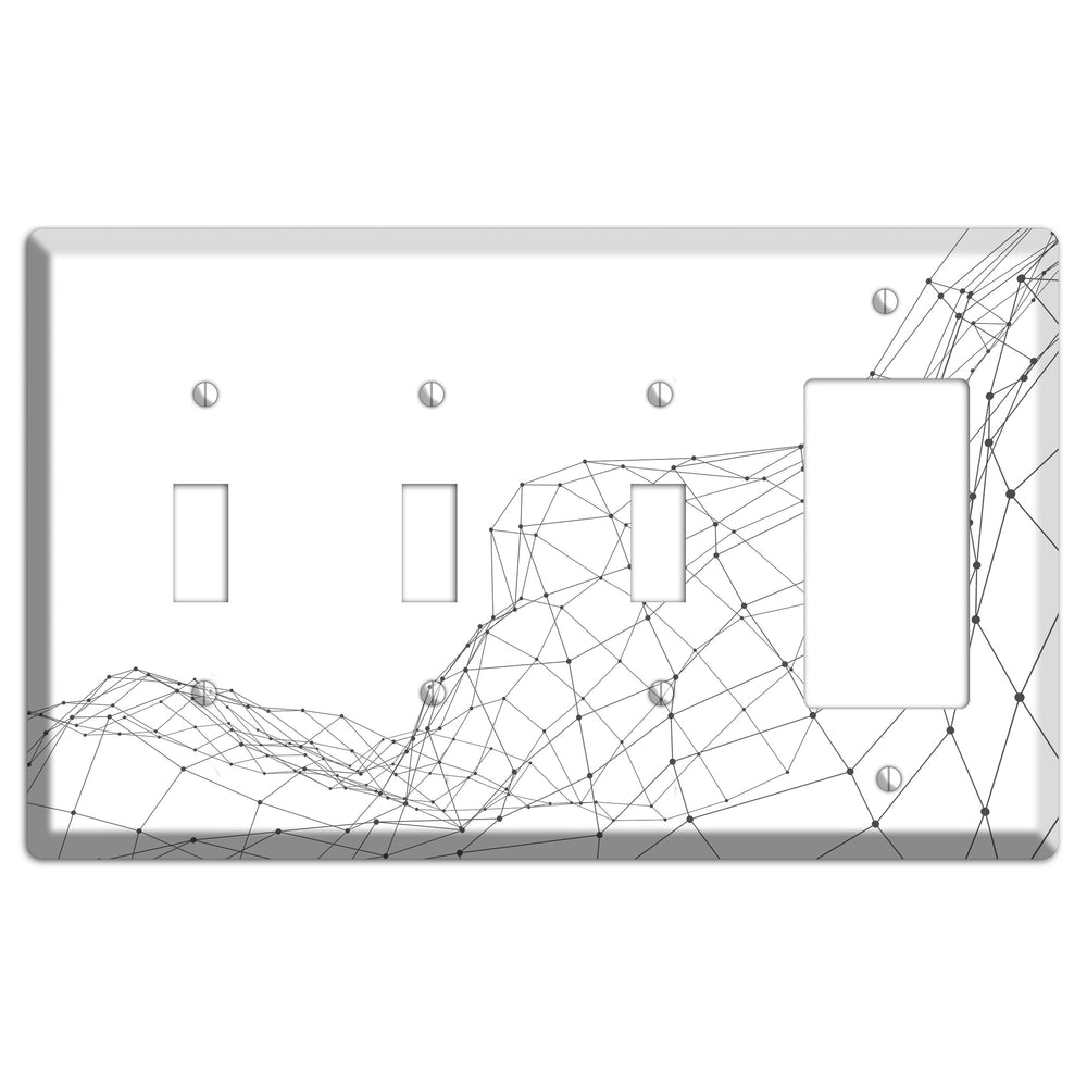 Lattice Wave Surge 3 Toggle / Rocker Wallplate