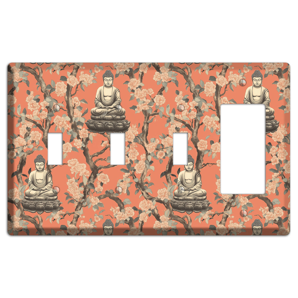 Lotus & Bough 3 Toggle / Rocker Wallplate