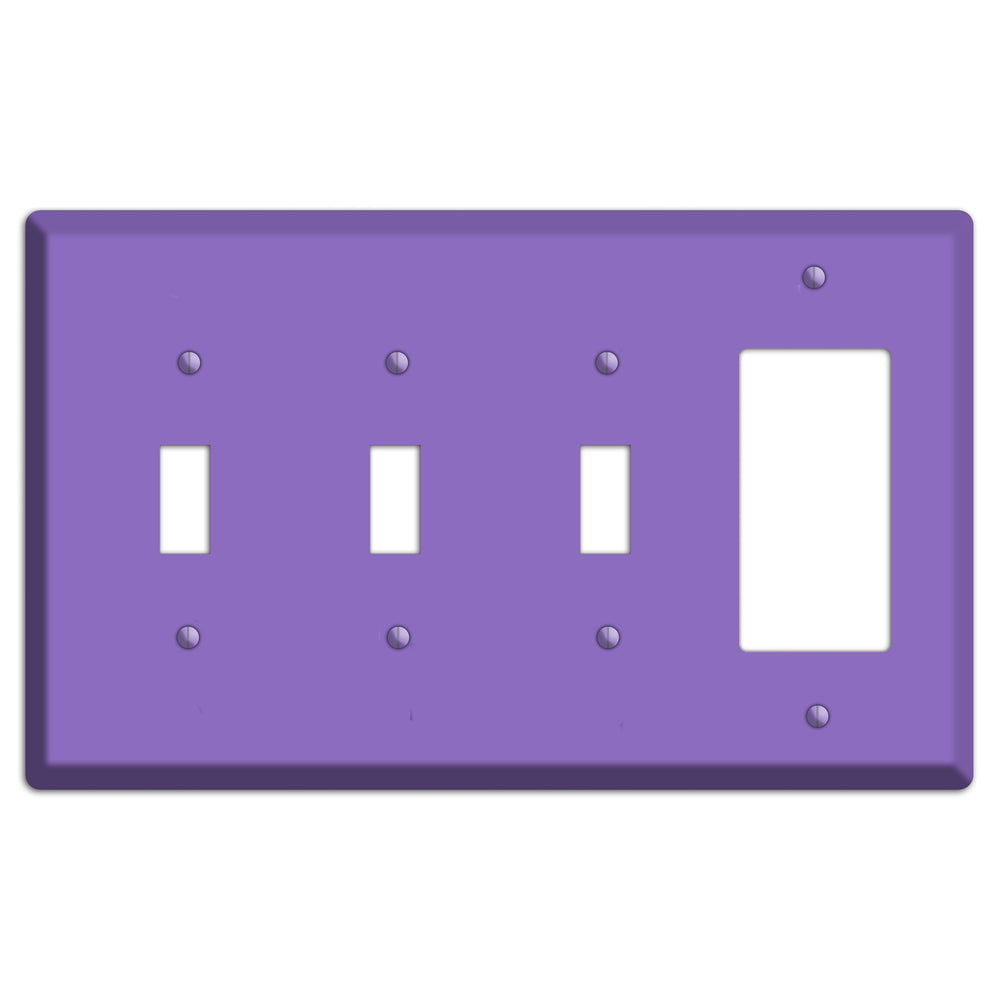 Baxter Violet Bloom 3 Toggle / Rocker Wallplate