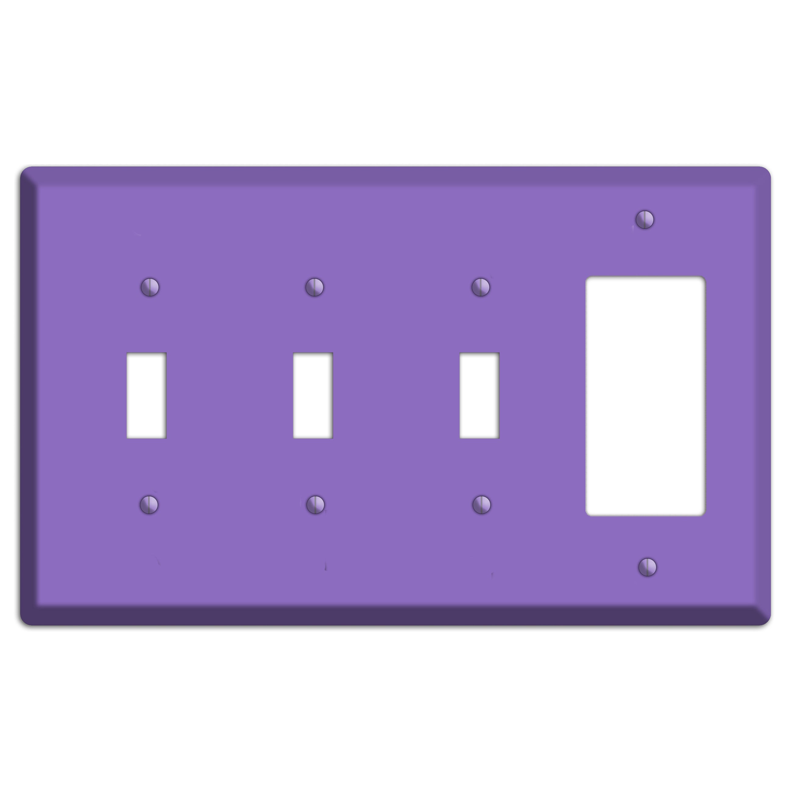 Baxter Violet Bloom 3 Toggle / Rocker Wallplate
