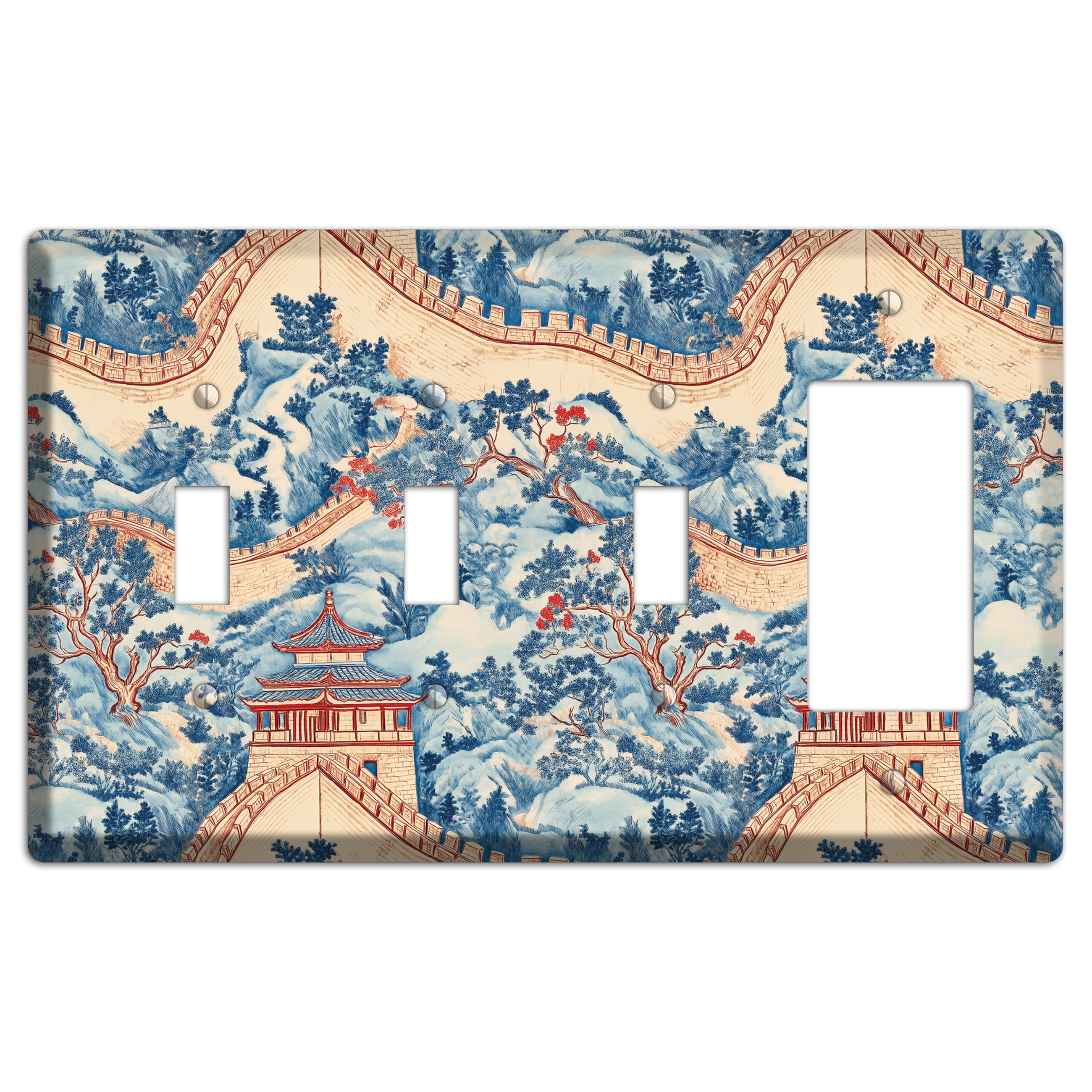 Great Wall Toile 3 Toggle / Rocker Wallplate