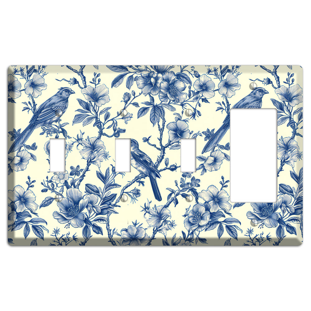 Porcelain Garden Song 3 Toggle / Rocker Wallplate