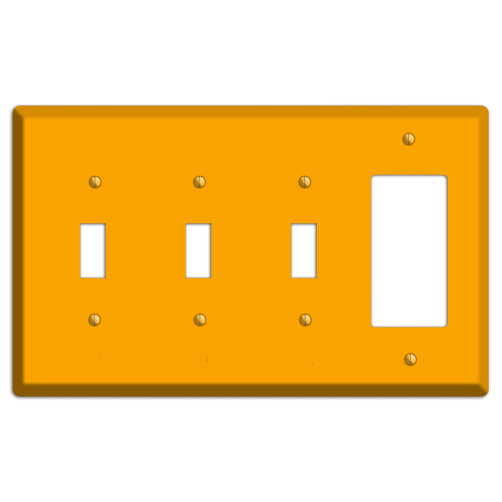 Baxter Mustard 3 Toggle / Rocker Wallplate