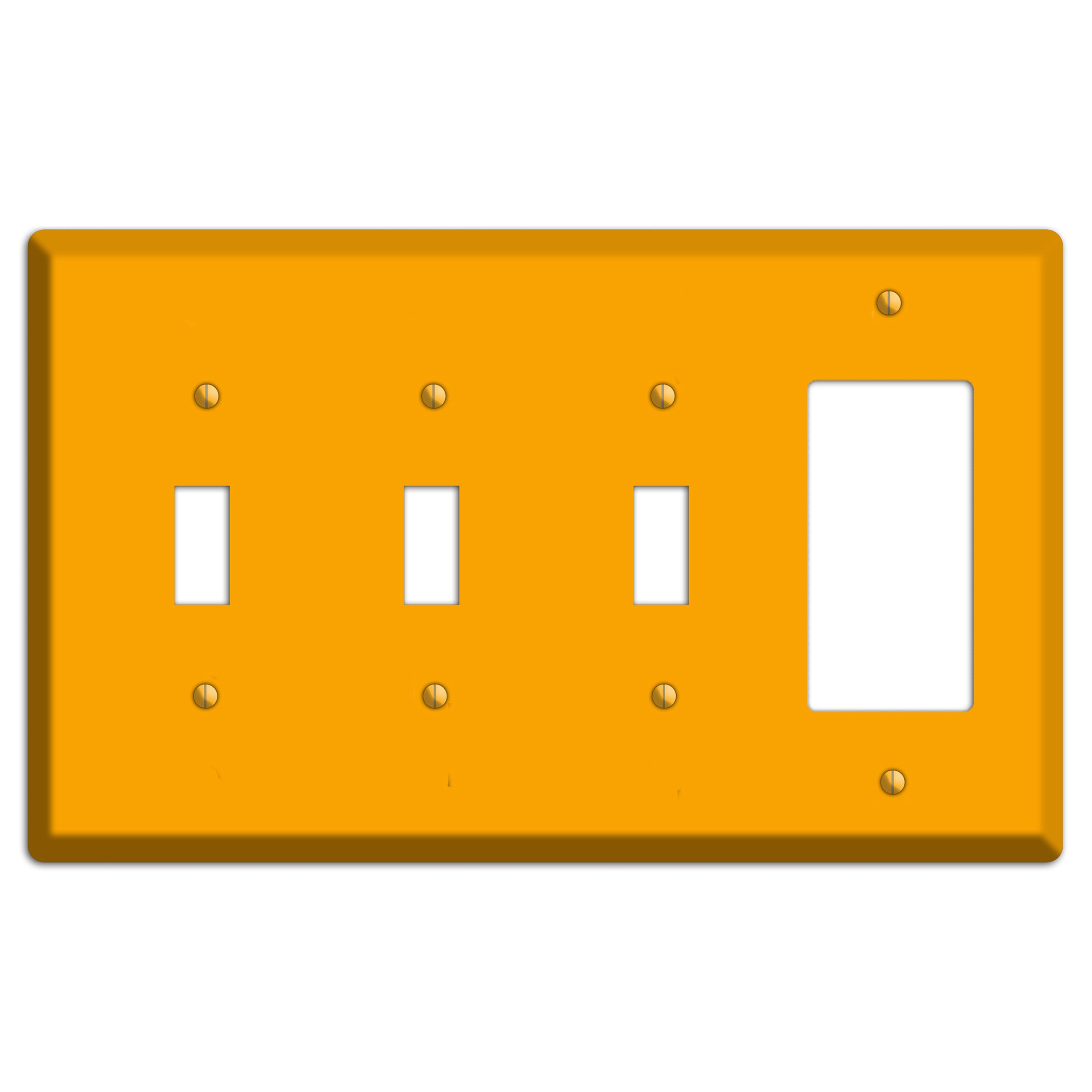 Baxter Mustard 3 Toggle / Rocker Wallplate