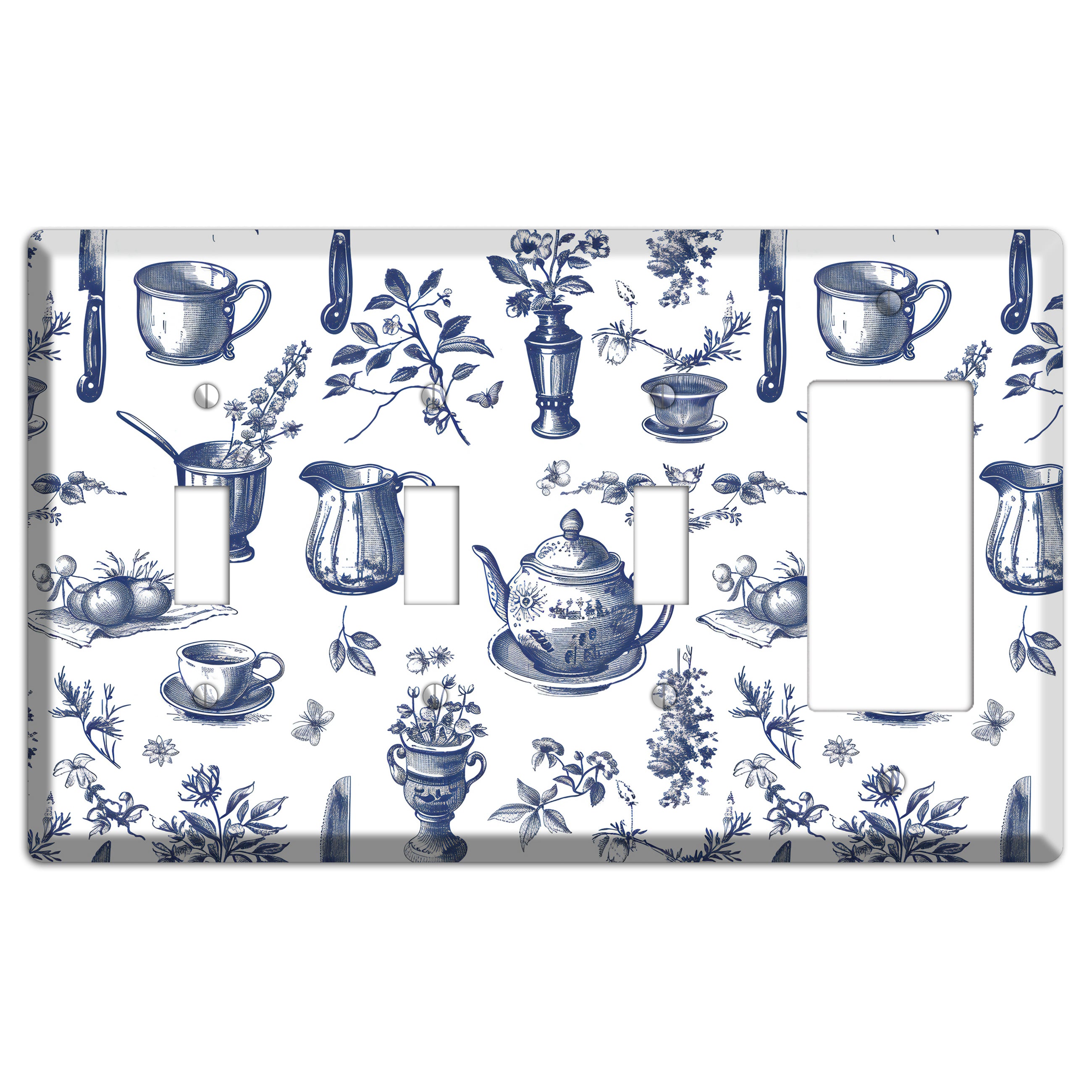 Pantry & Petal 3 Toggle / Rocker Wallplate