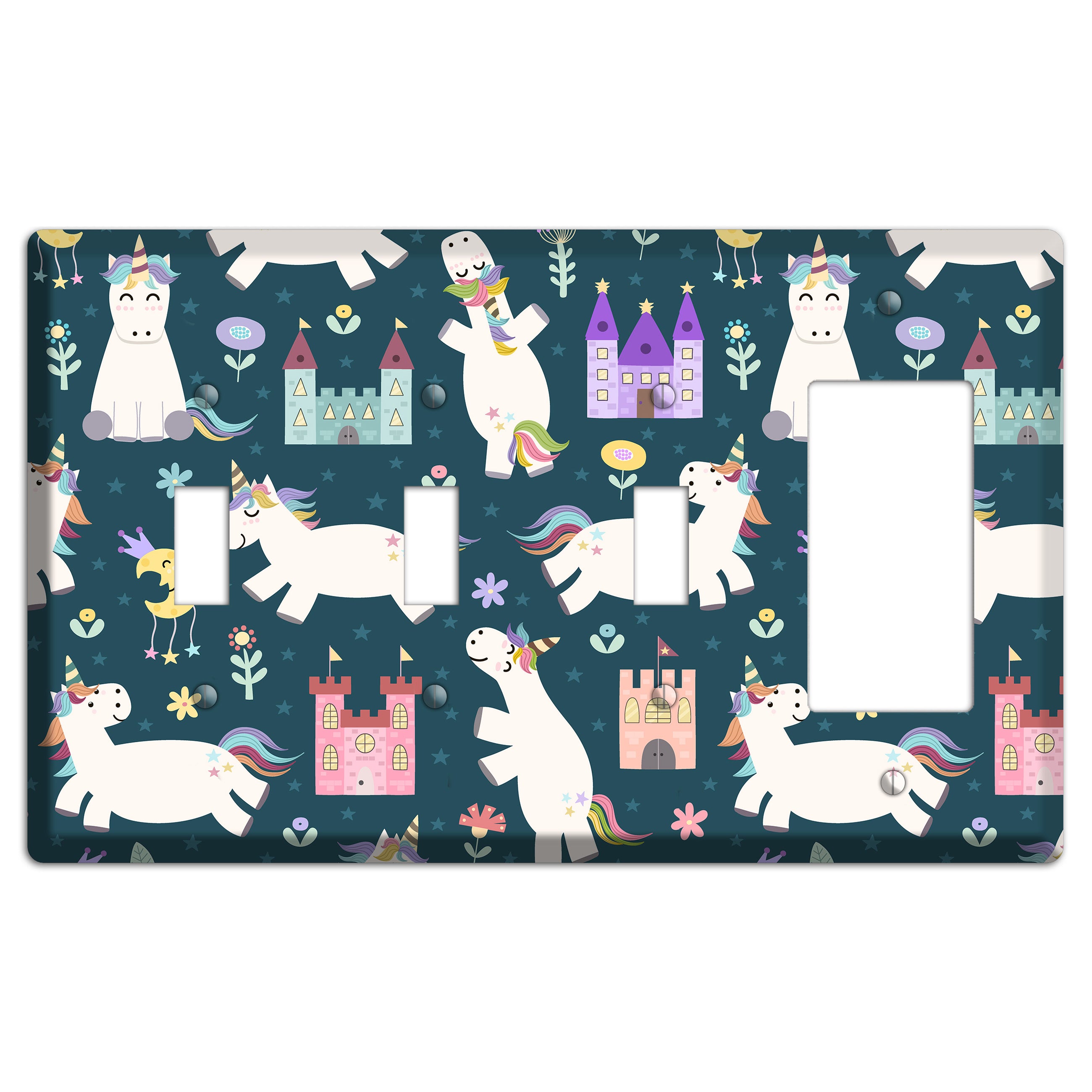 Unicorn Kingdom 3 Toggle / Rocker Wallplate