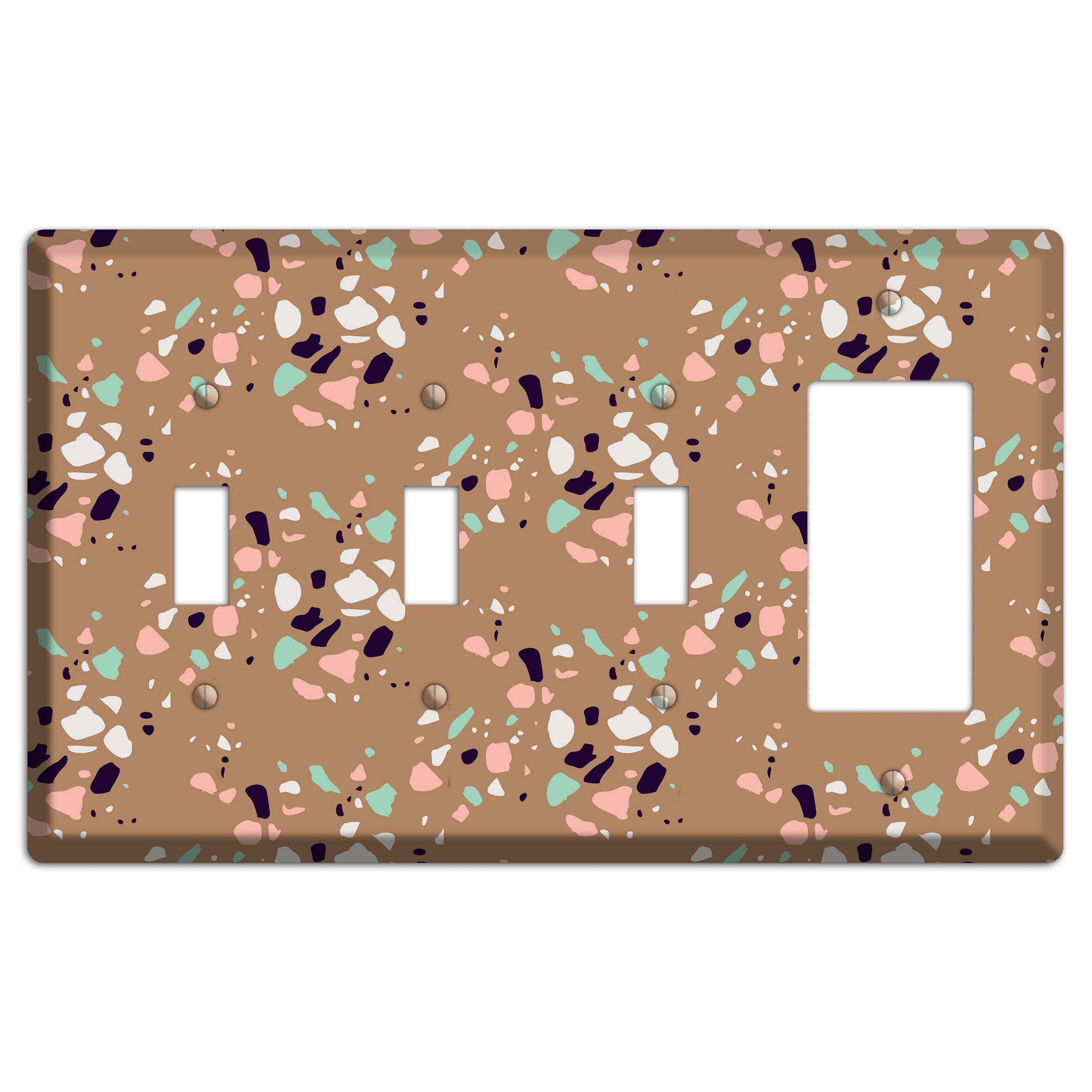 Clay Pebble Drop 3 Toggle / Rocker Wallplate