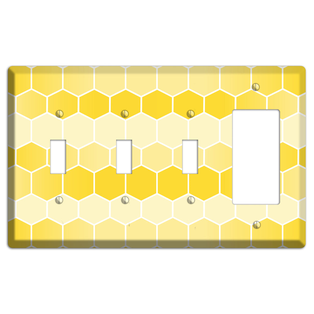 Golden Comb Drift 3 Toggle / Rocker Wallplate