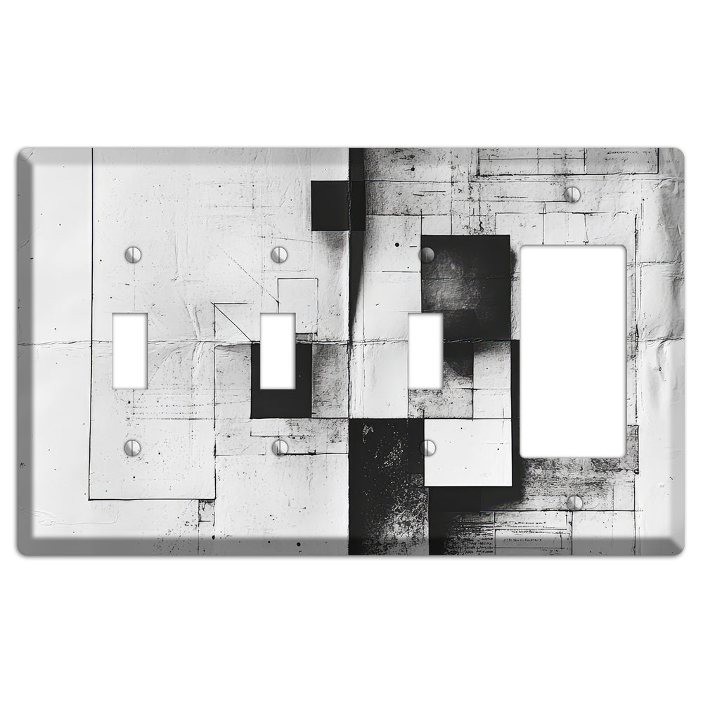 Fractured Blueprint Drift 3 Toggle / Rocker Wallplate