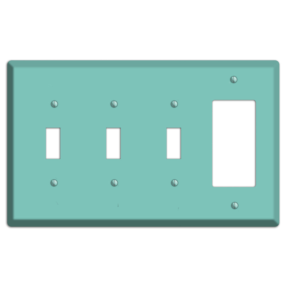 Baxter Seafoam 3 Toggle / Rocker Wallplate