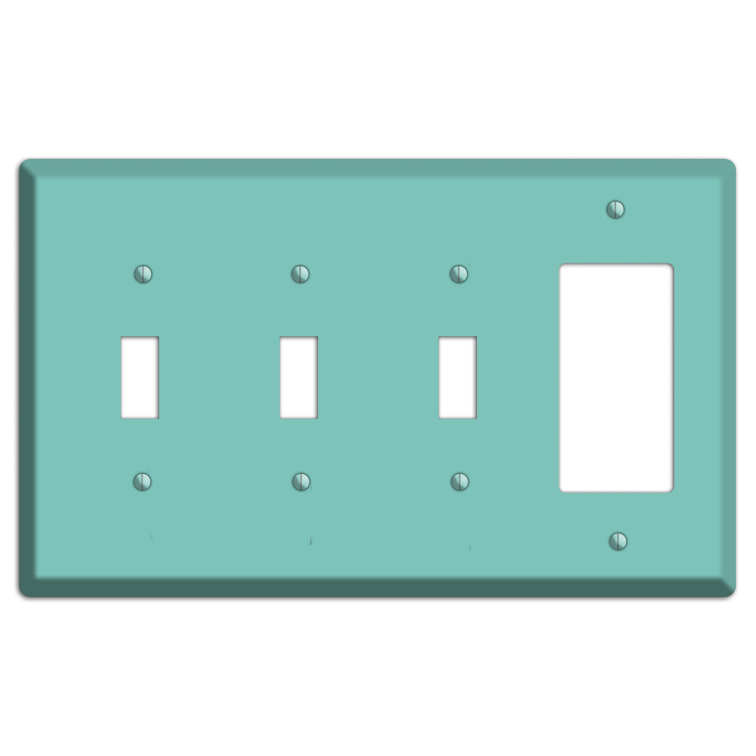 Baxter Seafoam 3 Toggle / Rocker Wallplate