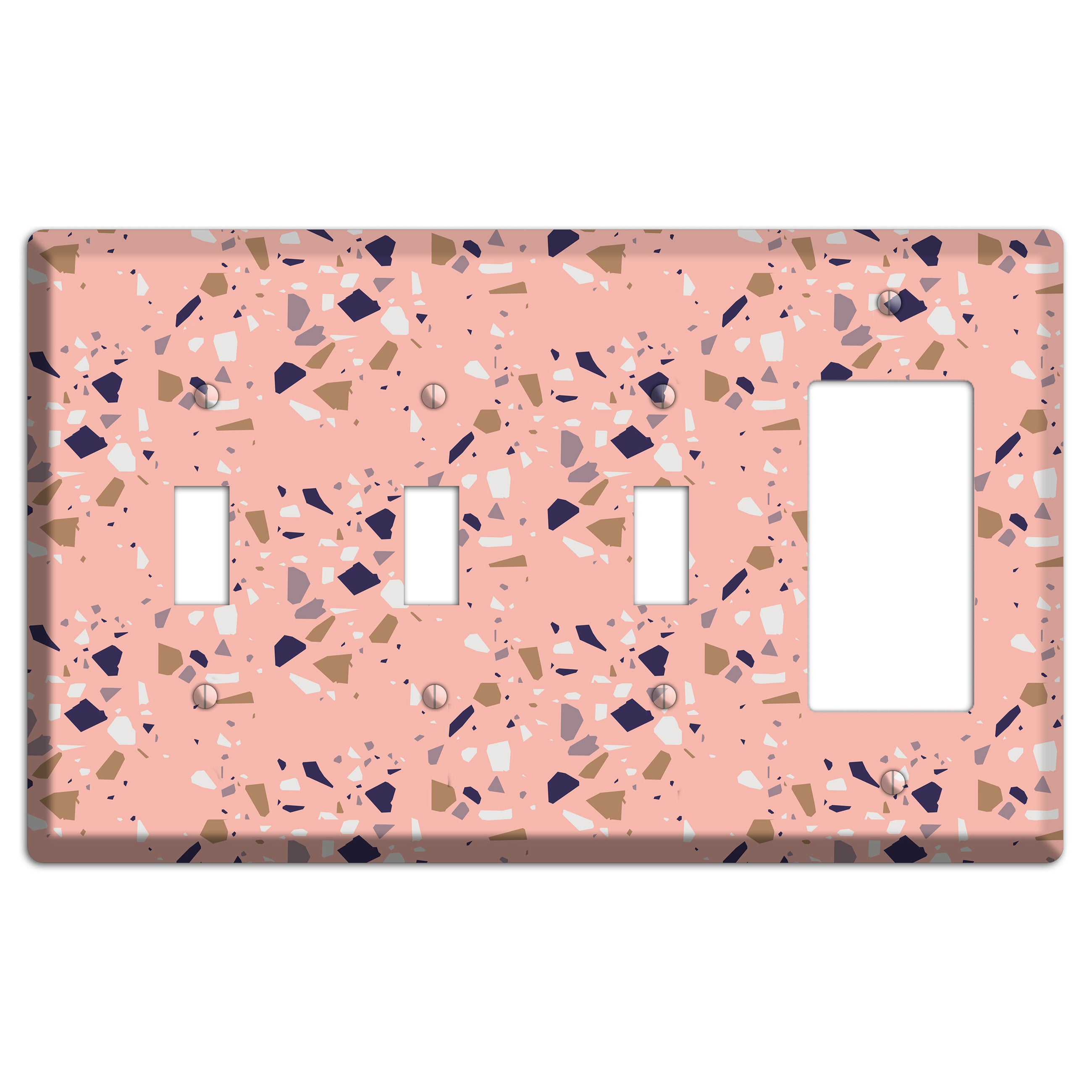 Blush Quarry 3 Toggle / Rocker Wallplate