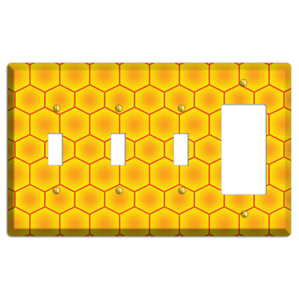 Golden Vault Cells 3 Toggle / Rocker Wallplate
