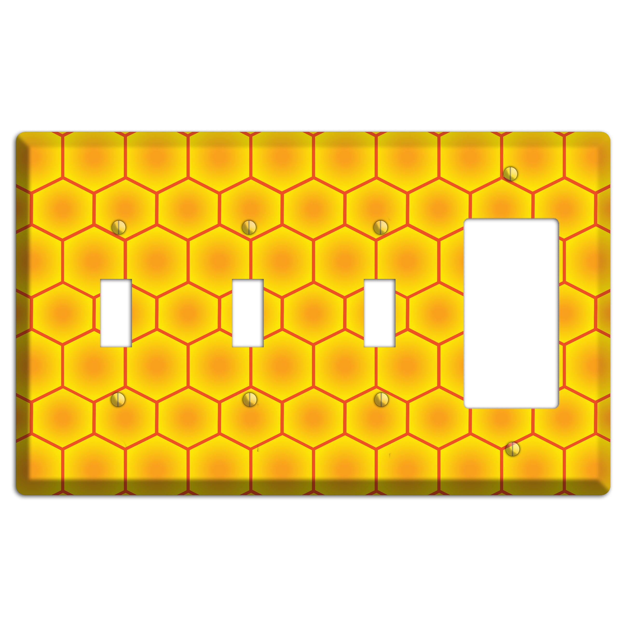 Golden Vault Cells 3 Toggle / Rocker Wallplate