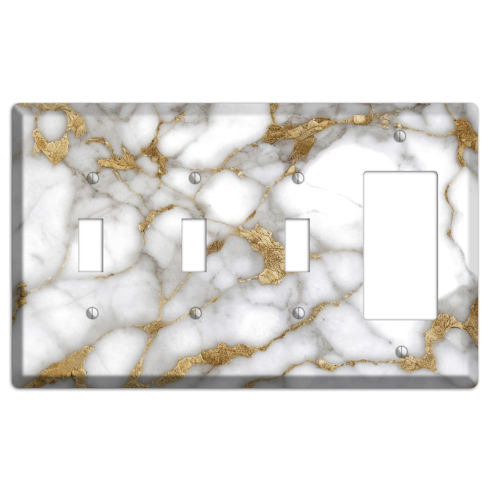 Twine Marble 3 Toggle / Rocker Wallplate