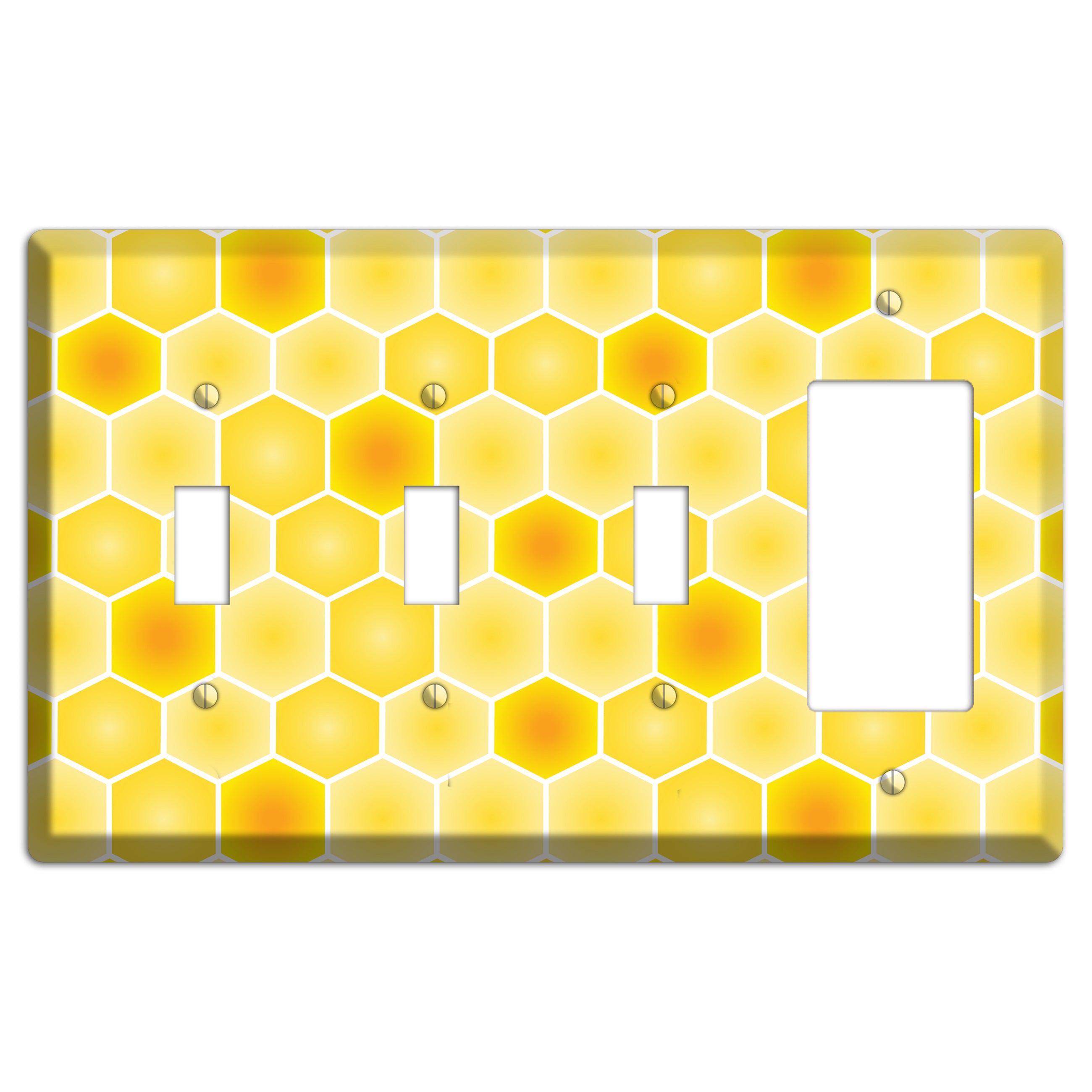 Liquid Gold Lattice 3 Toggle / Rocker Wallplate