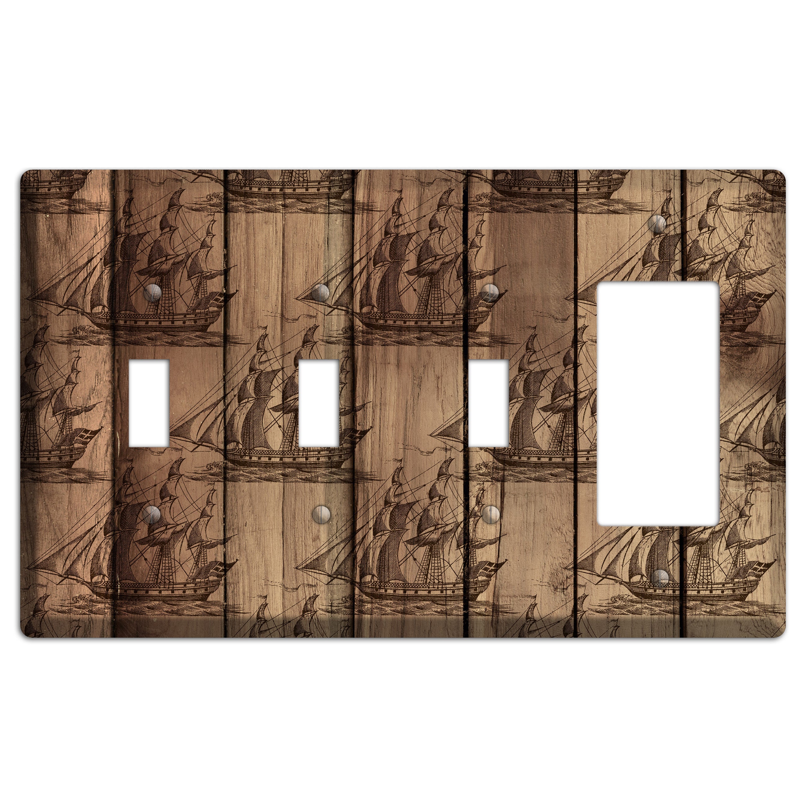 Tall Ships & Timber 3 Toggle / Rocker Wallplate