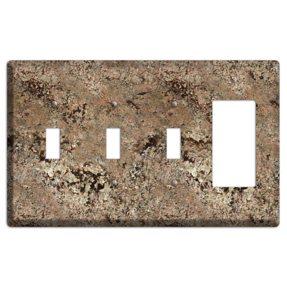 Crema Bordeaux Granite 3 Toggle / Rocker Wallplate