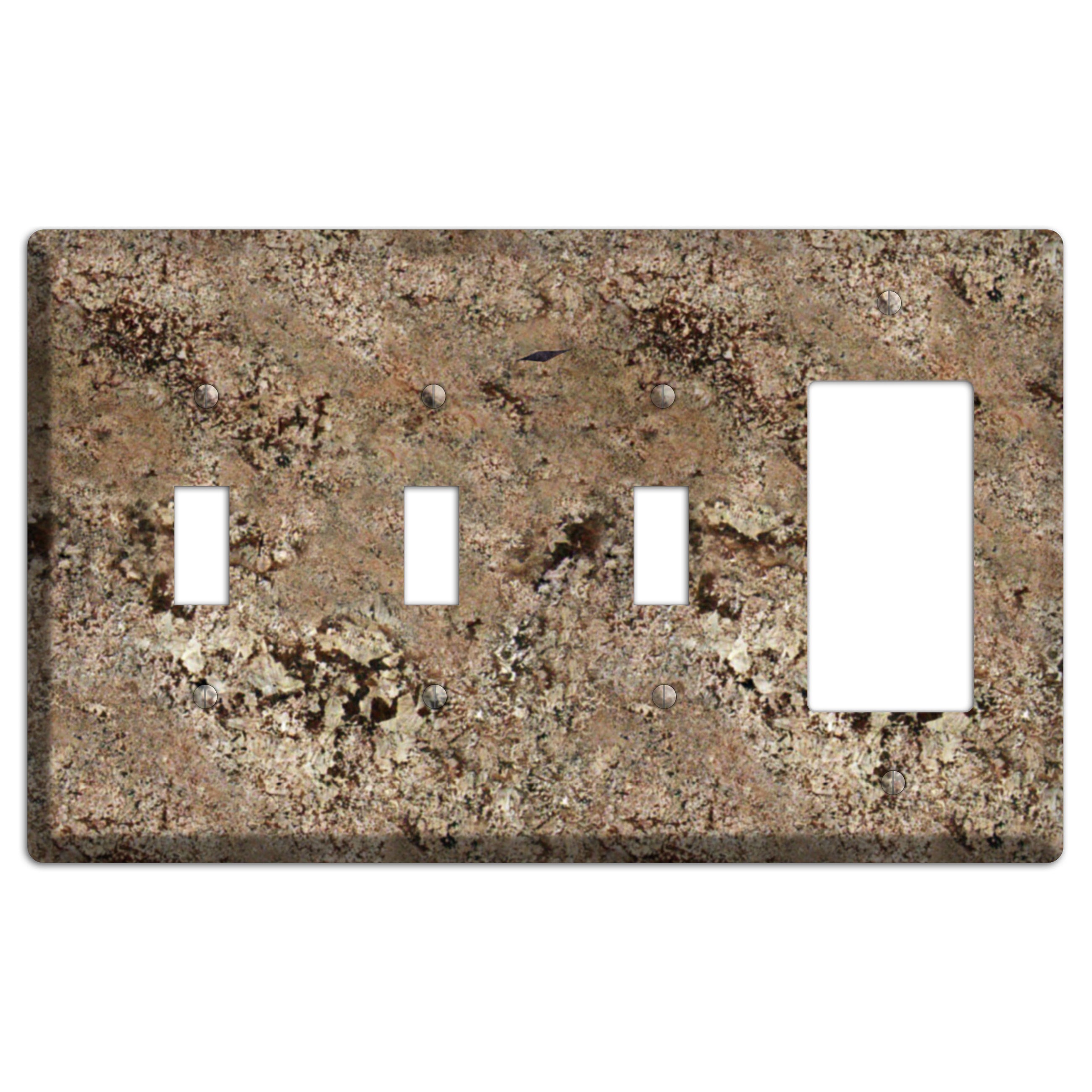 Crema Bordeaux Granite 3 Toggle / Rocker Wallplate