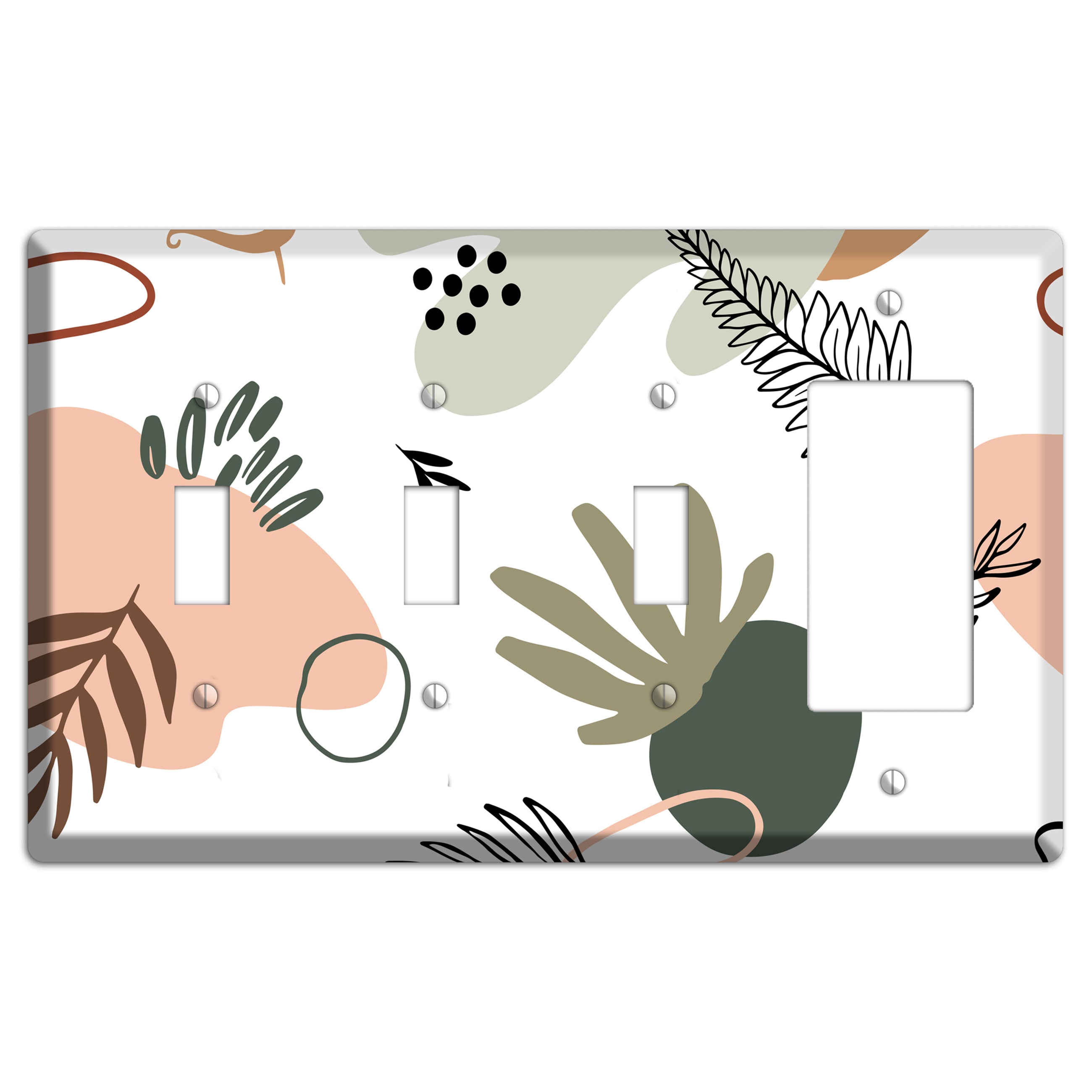 Botanical Scatter 3 Toggle / Rocker Wallplate