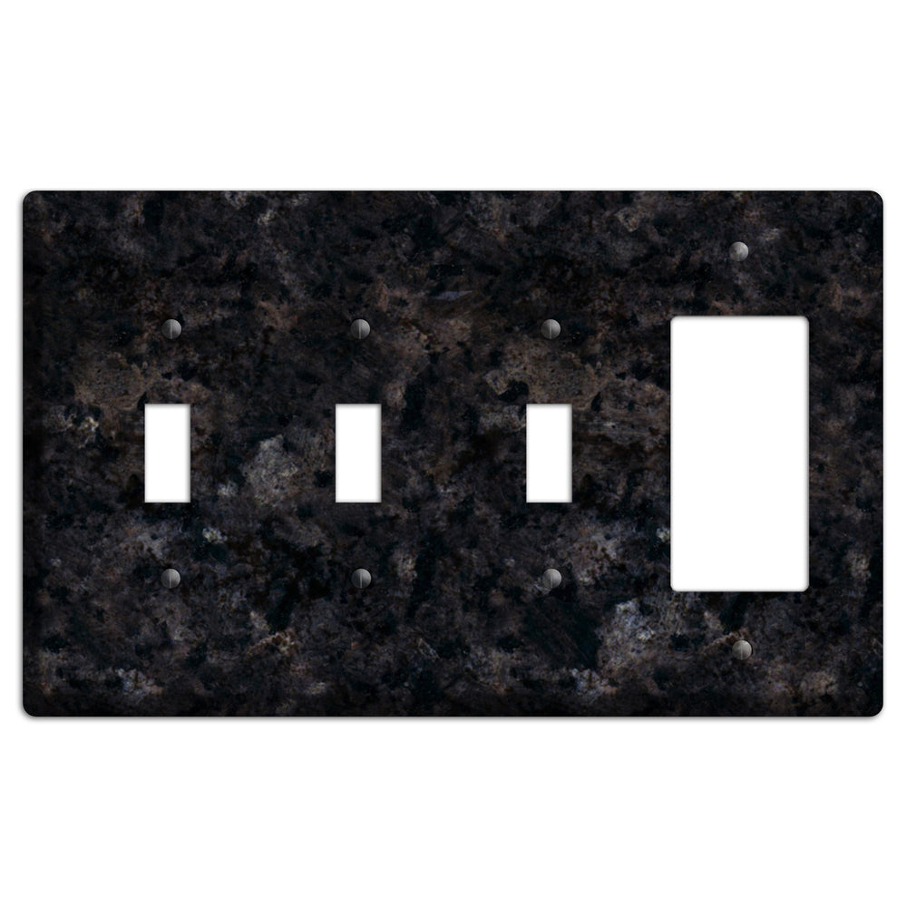 Ubatuba Granite 3 Toggle / Rocker Wallplate