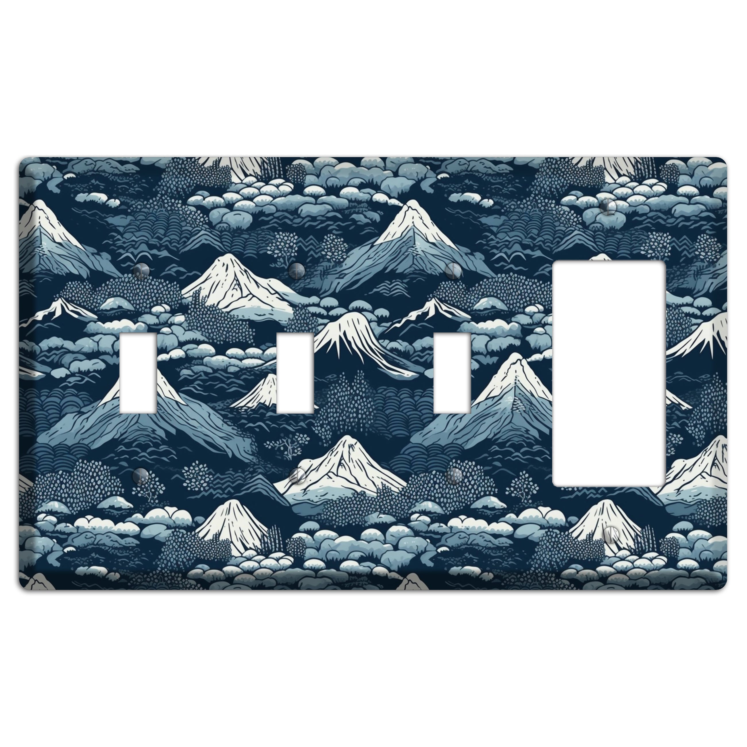 Summit & Fog 3 Toggle / Rocker Wallplate