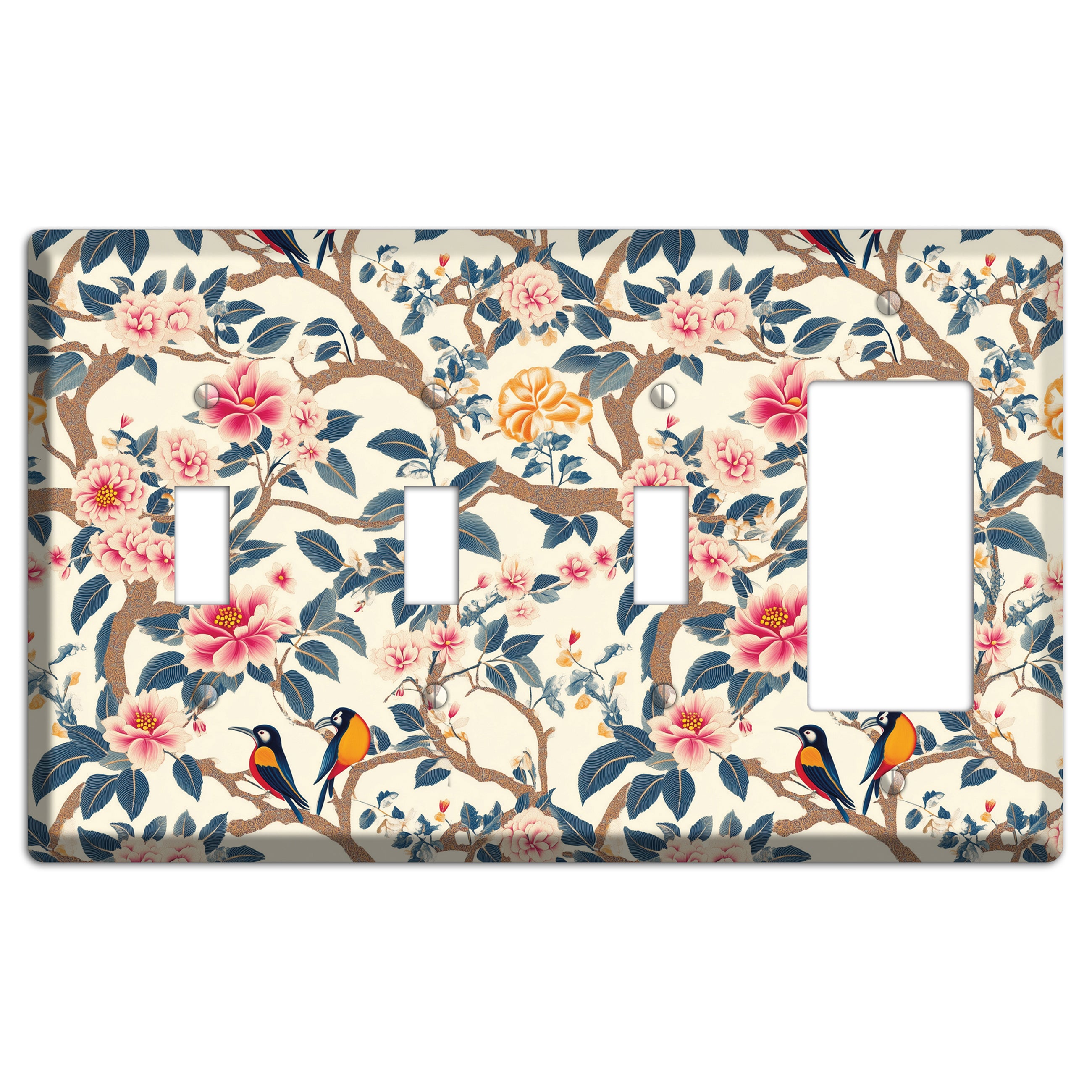 Blossom & Wing 3 Toggle / Rocker Wallplate
