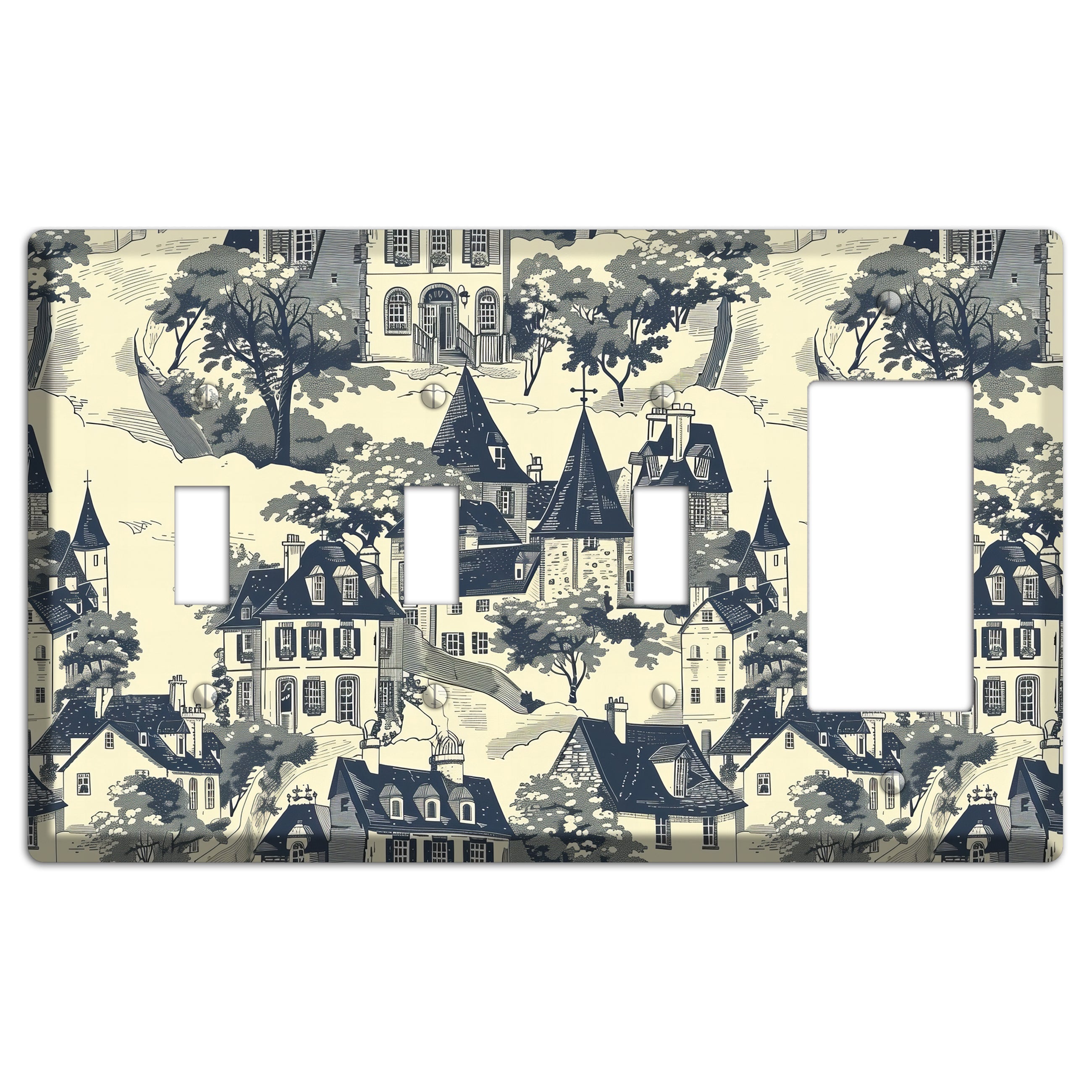 Village on the Hill 3 Toggle / Rocker Wallplate