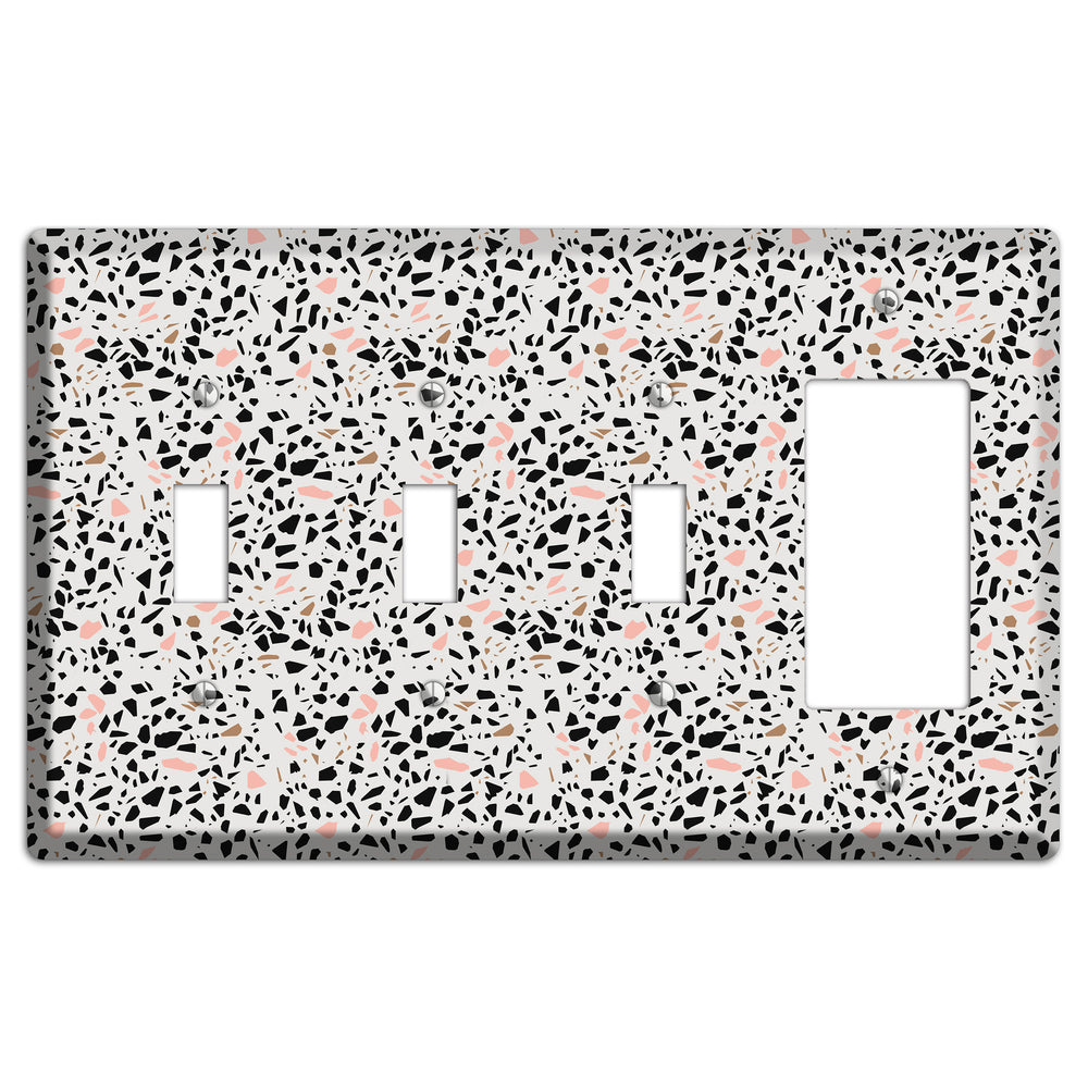 Monochrome Mix 3 Toggle / Rocker Wallplate