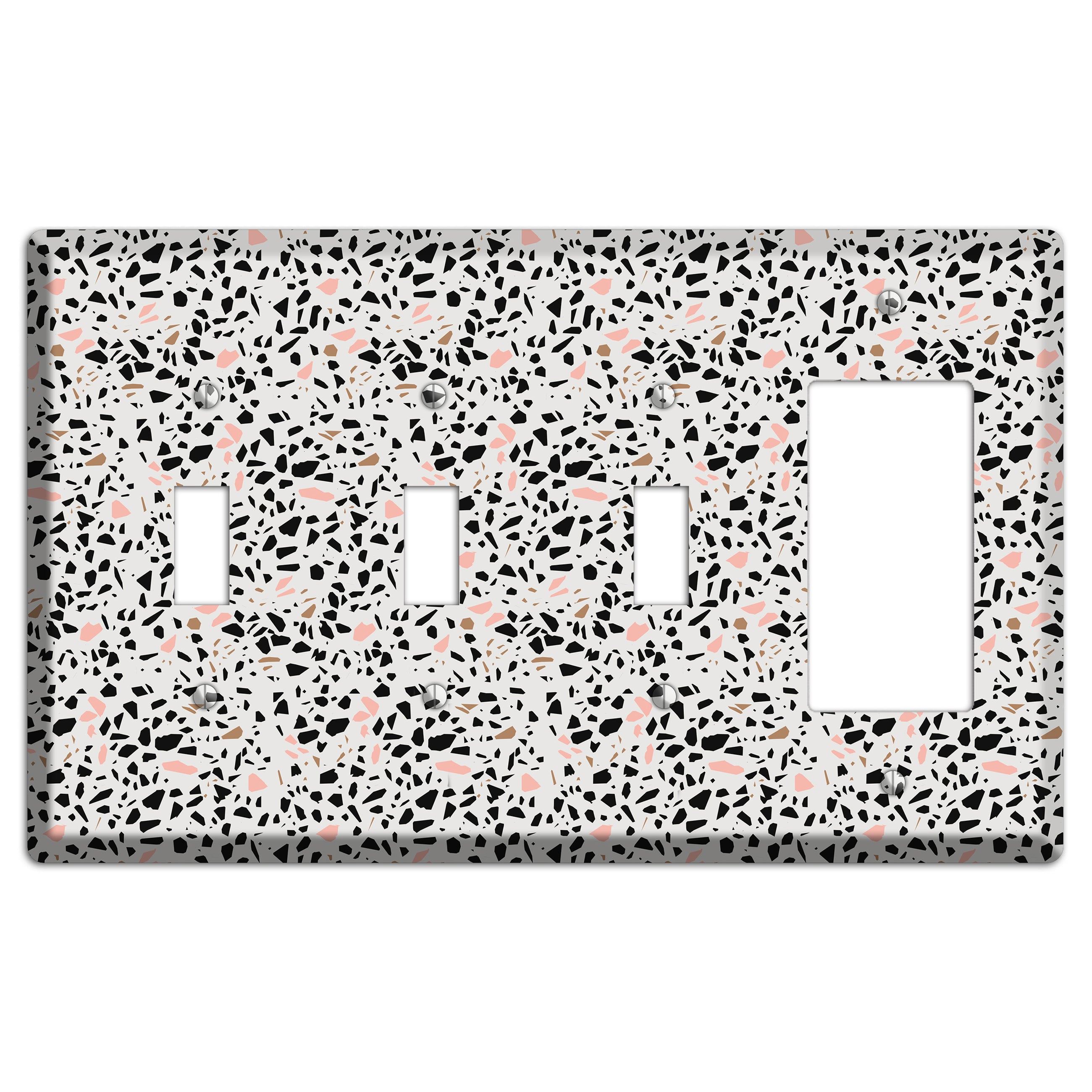 Monochrome Mix 3 Toggle / Rocker Wallplate