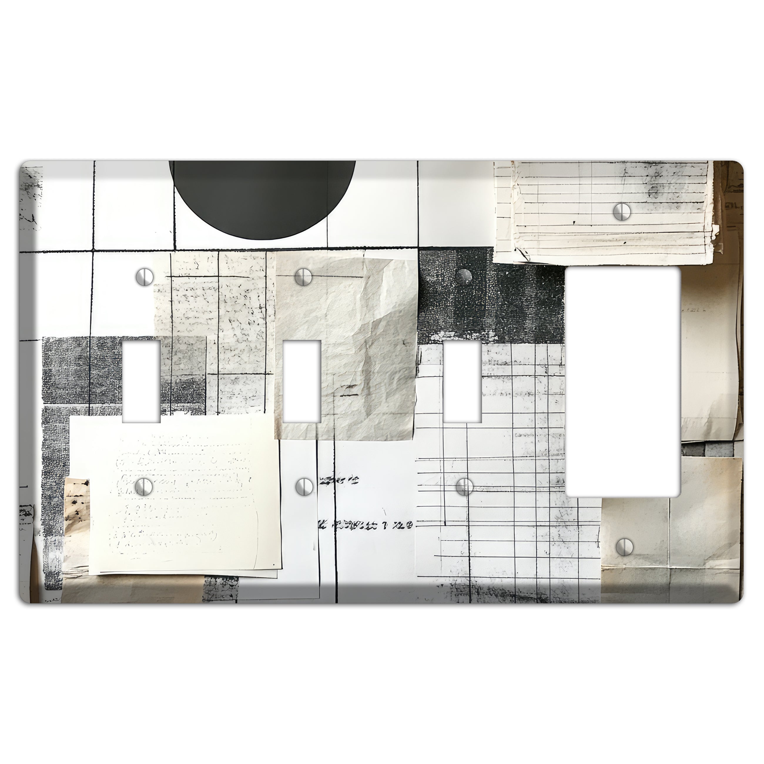 Paper & Memory 3 Toggle / Rocker Wallplate