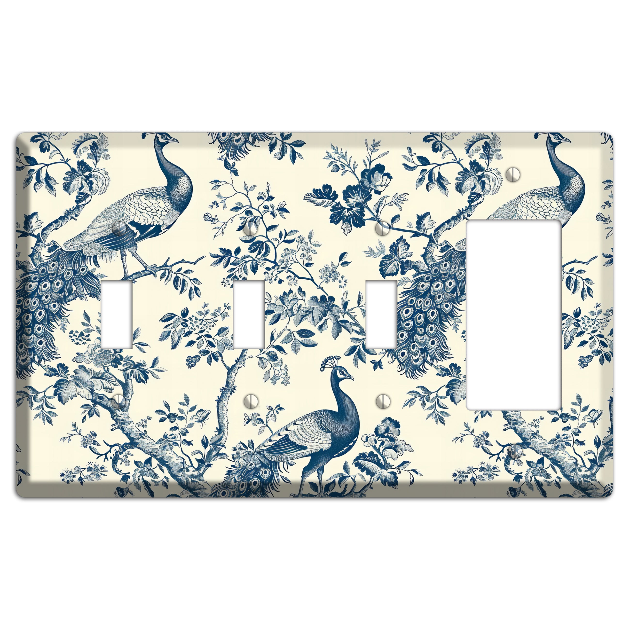 Peacock Court 3 Toggle / Rocker Wallplate