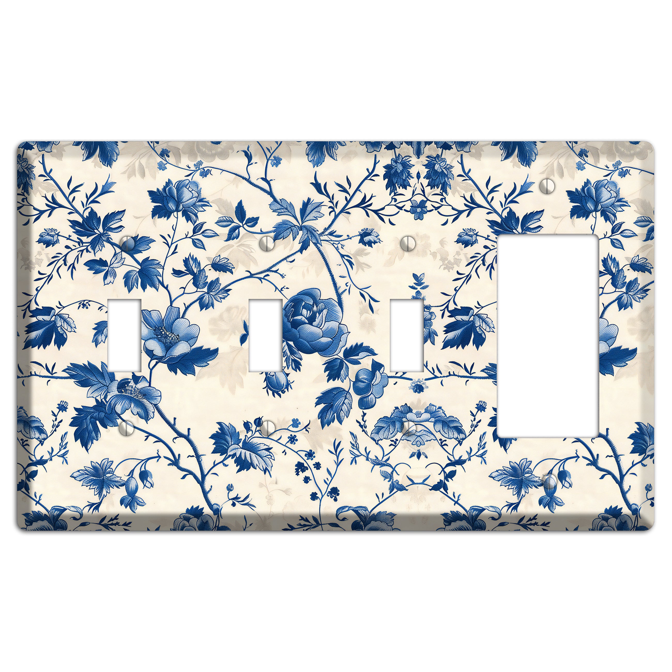 Porcelain Garden Riot 3 Toggle / Rocker Wallplate