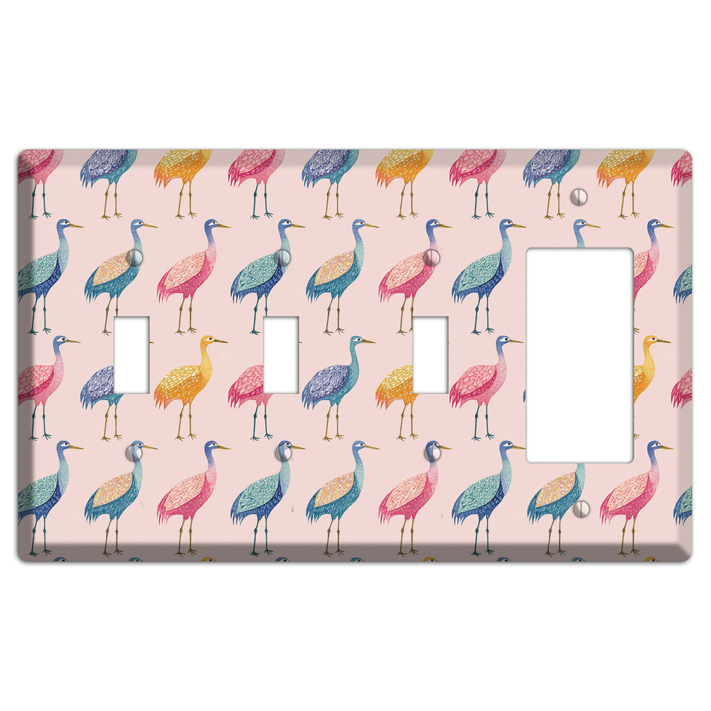 Rainbow Marsh Parade 3 Toggle / Rocker Wallplate