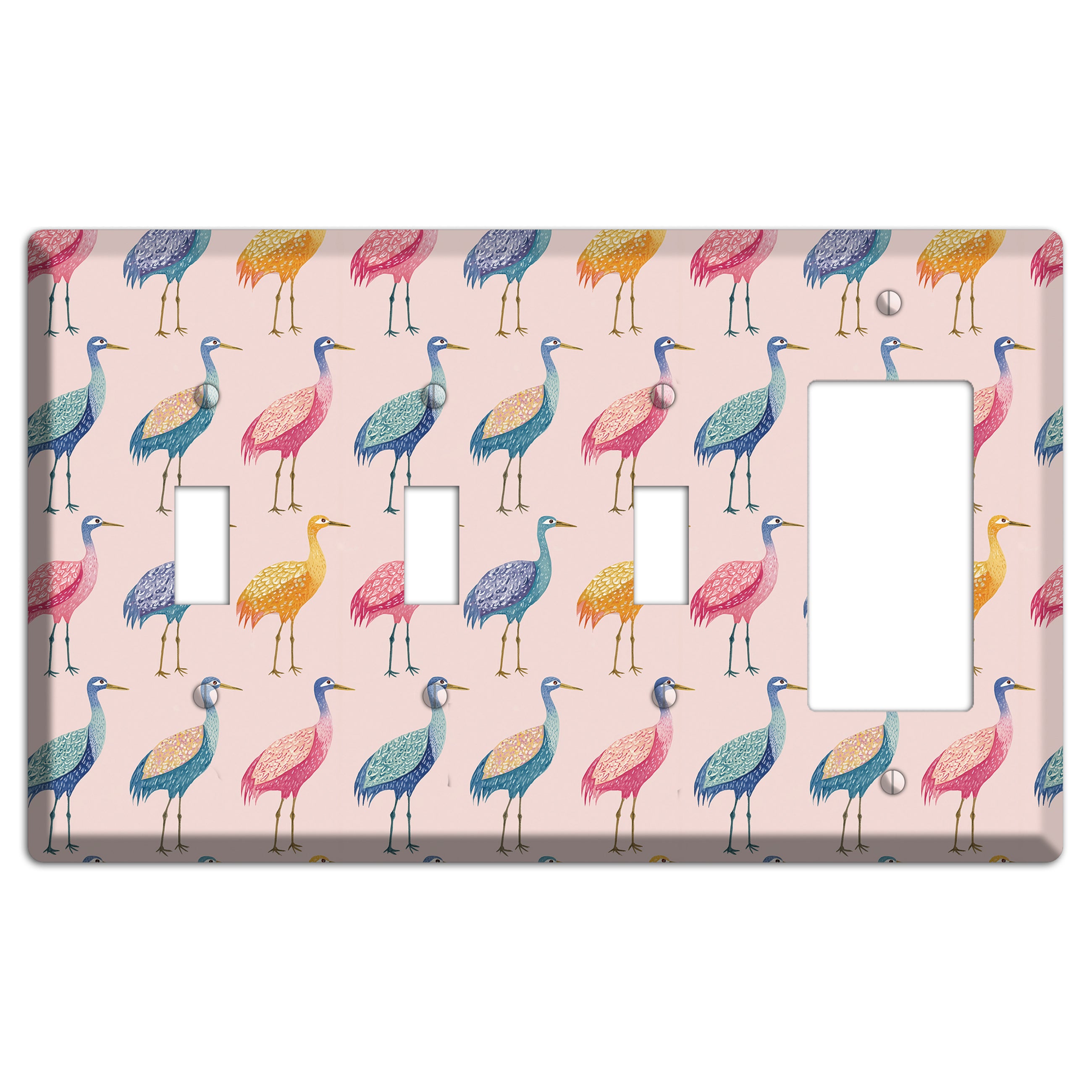 Rainbow Marsh Parade 3 Toggle / Rocker Wallplate