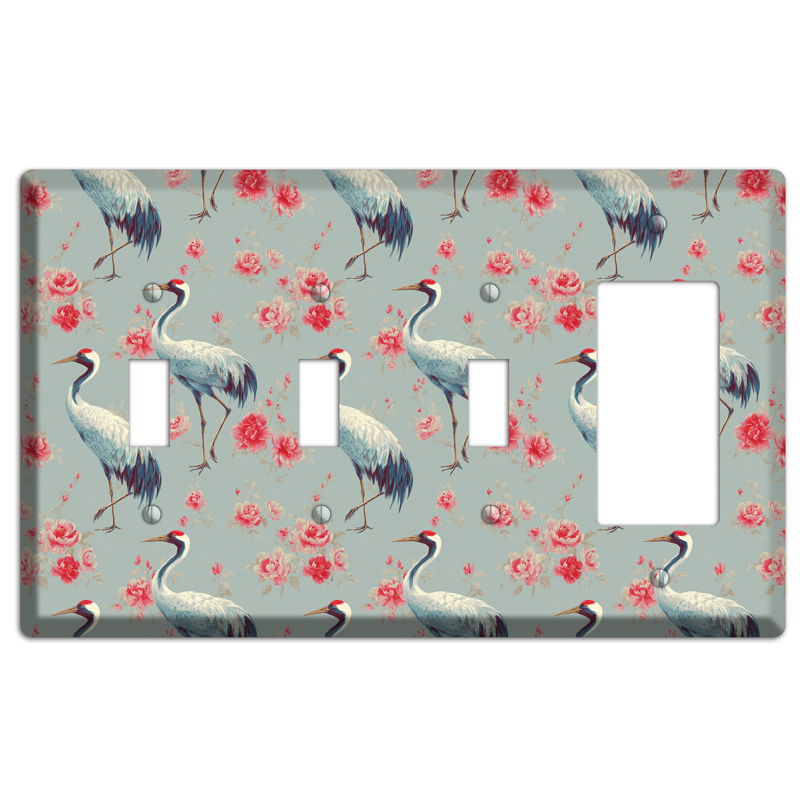 Rose Mist Vigil 3 Toggle / Rocker Wallplate