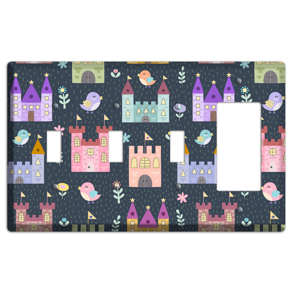 Castle Garden 3 Toggle / Rocker Wallplate