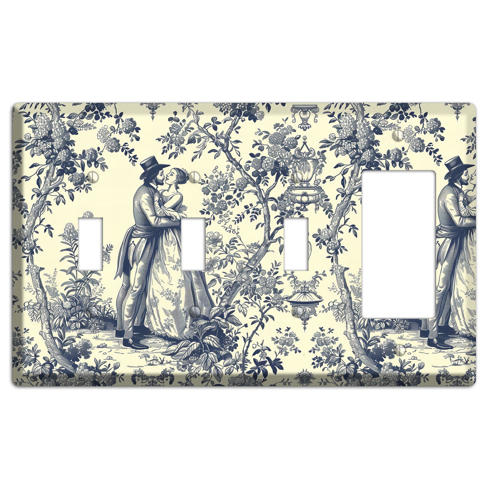 Garden Tryst 3 Toggle / Rocker Wallplate